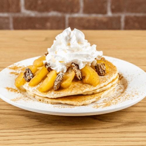 Vermont Spiced Cinnamon Apple & Candied Pecan Pancakes