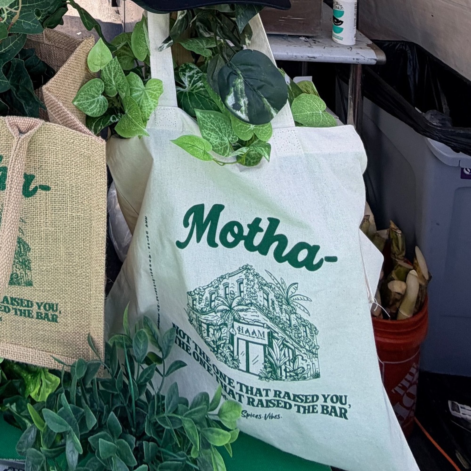 HAAM Burlap Tote Bag