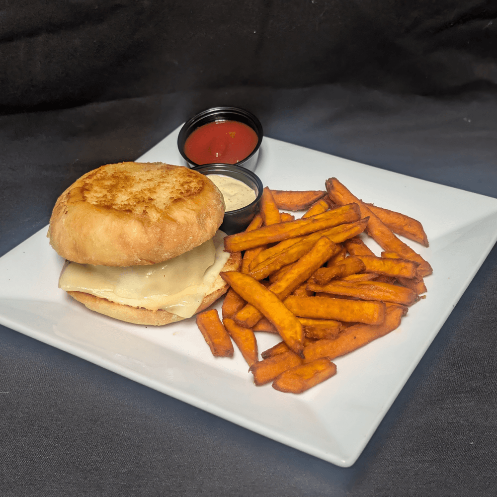 Crabcake melt sandwich