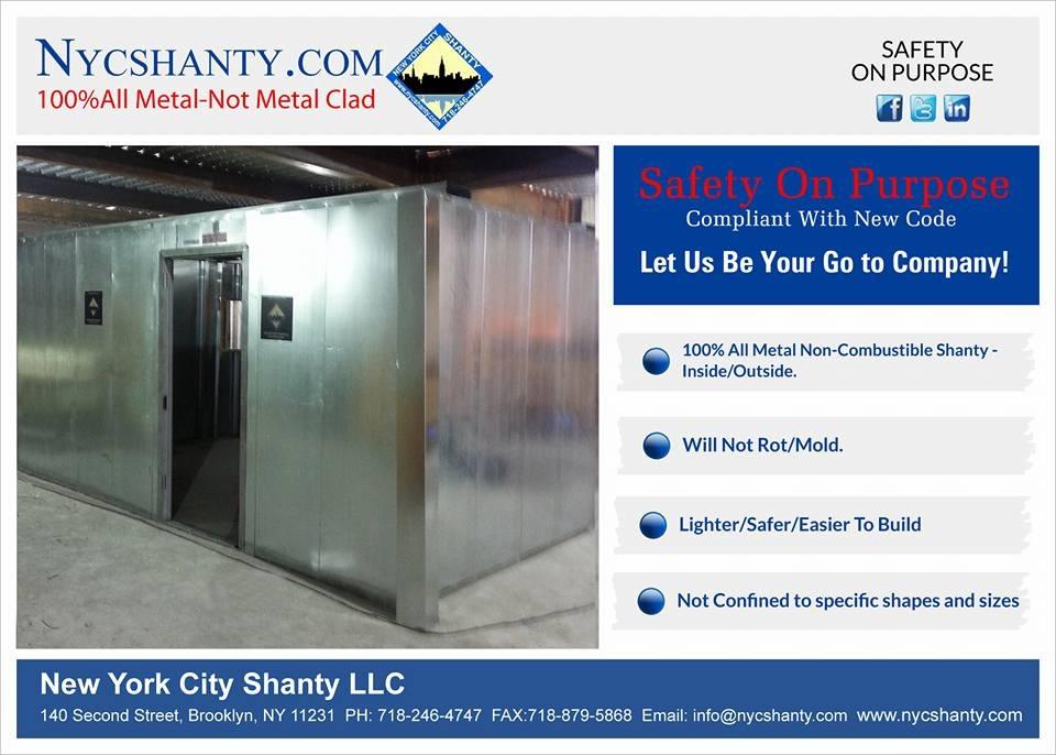 NYC Shanty 100% Metal Not Metal Clad!