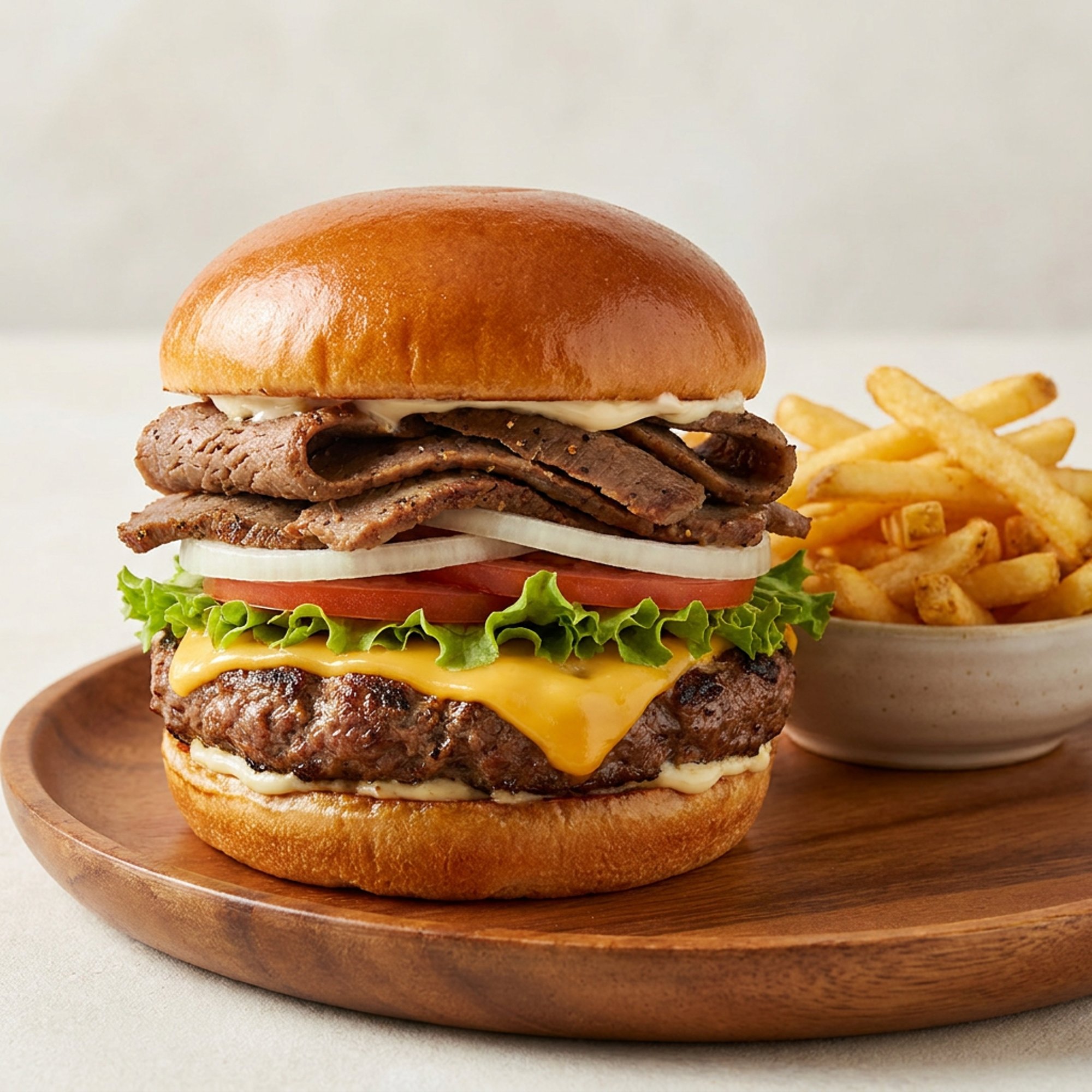 Gyrito Burger With Fries