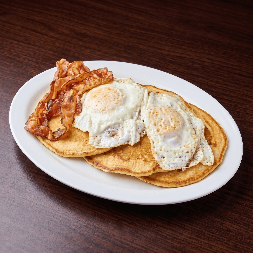 Pancakes with Meat and Eggs