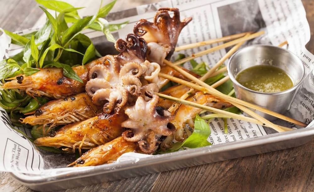 Shrimp & Octopus Grilled Combo (Tom & Bach Tuoc Nuong)