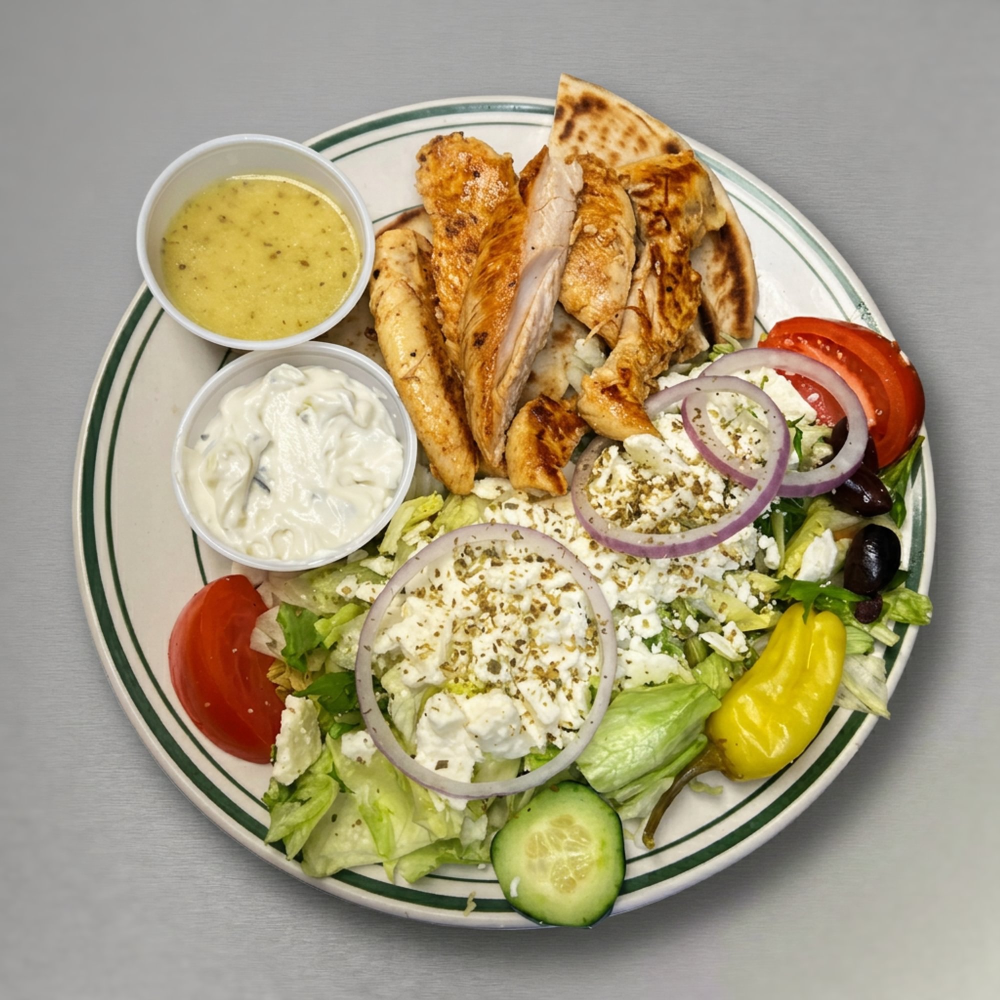 Chicken Gyro with Greek Salad
