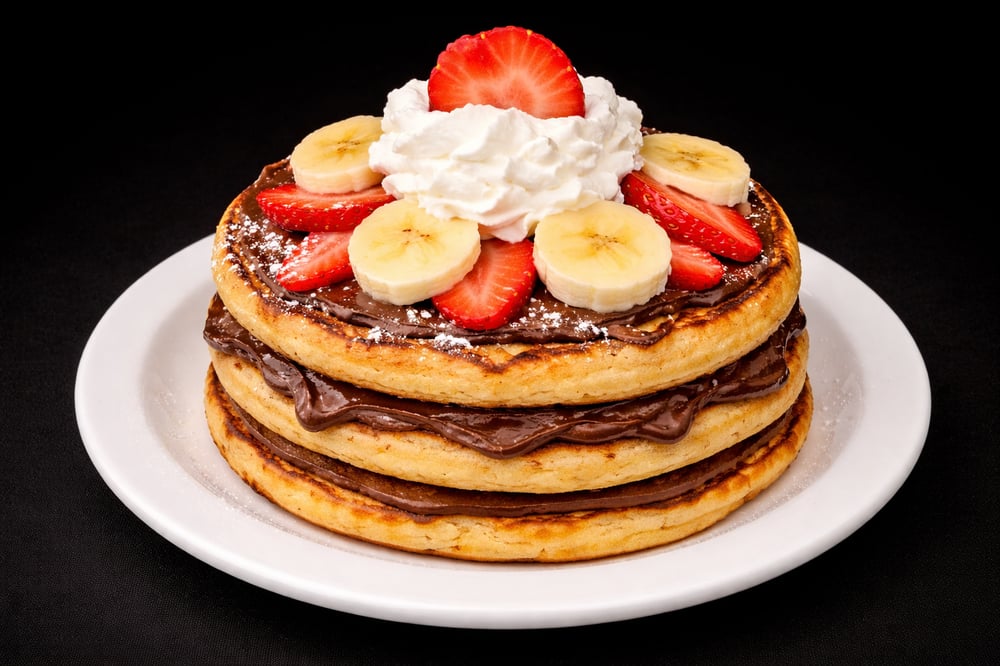 Banana-Strawberry & Nutella Pancakes (3)