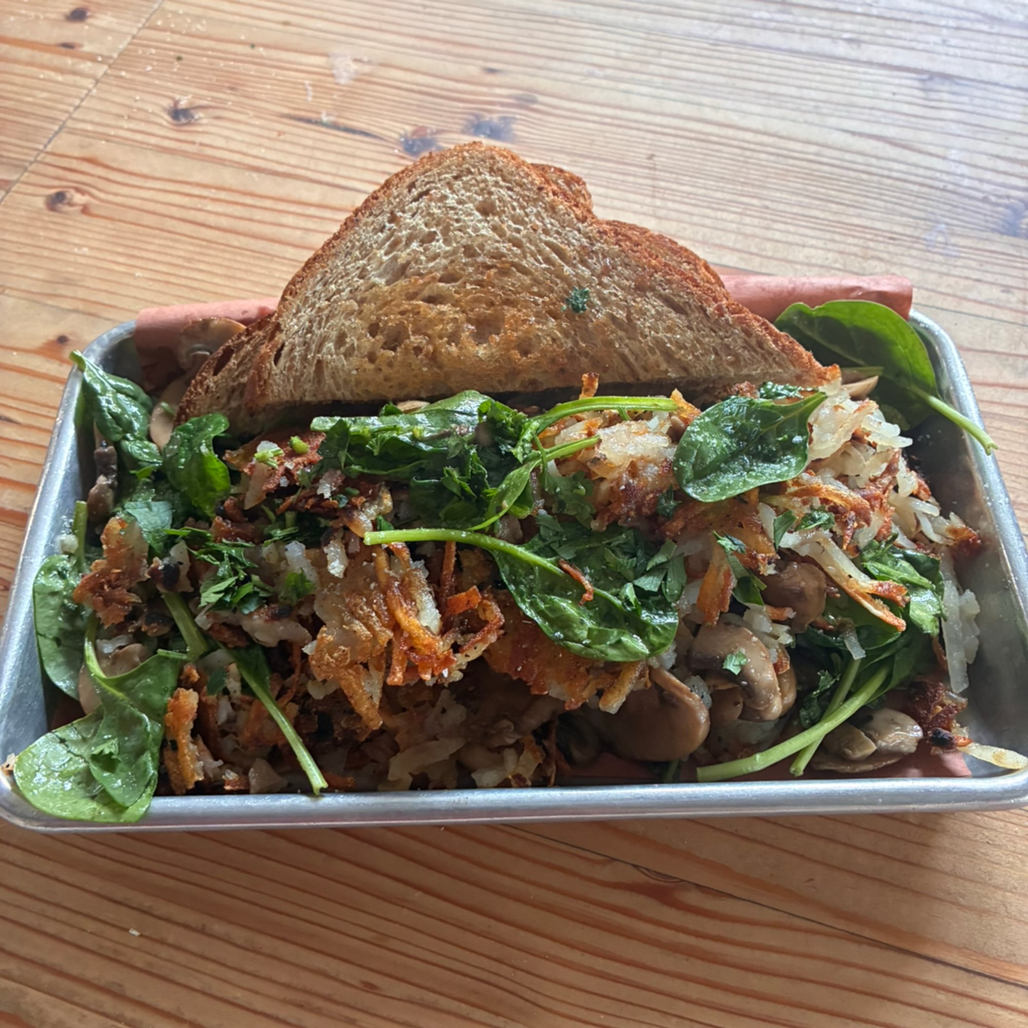 SPINACH & MUSHROOM HASH