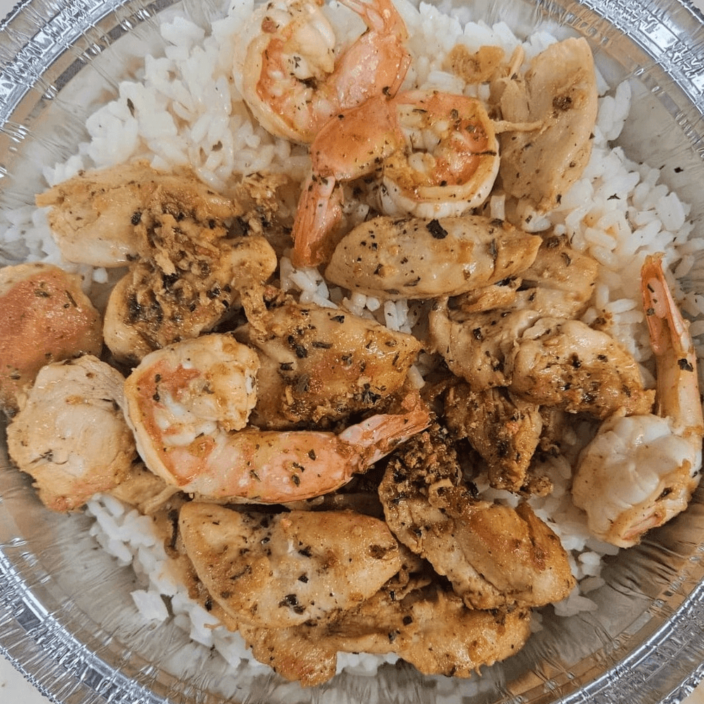 Shrimp & Chicken Over Rice