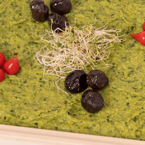 Green Humus with Lavash Bread - Vegan Gluten Free option