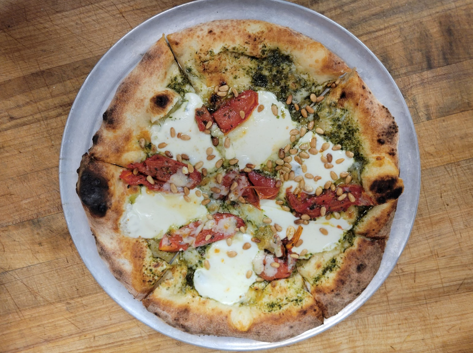 Pizza Pesto & Pine Nuts