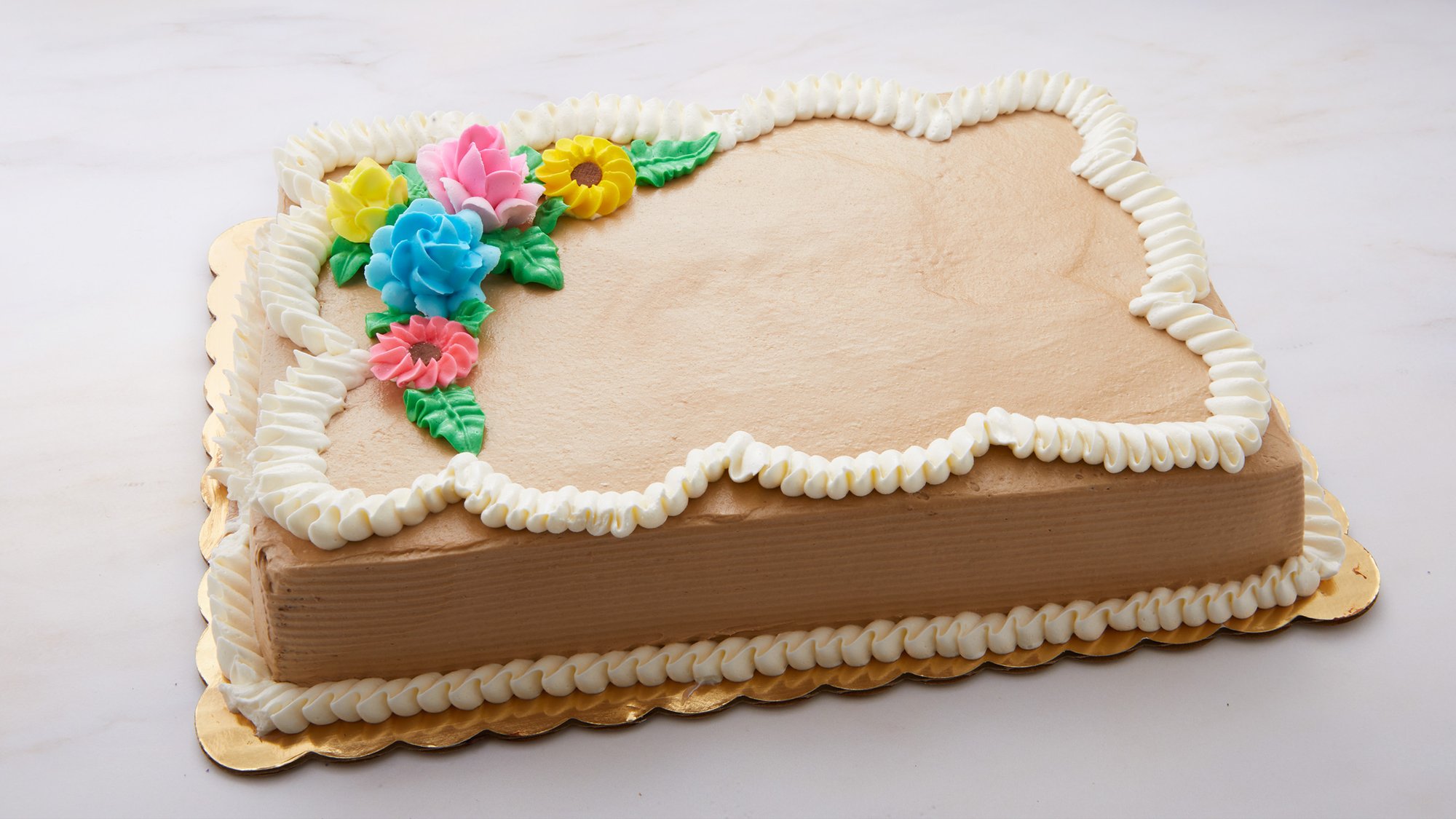 Mocha Greeting Cake 1/4 sheet