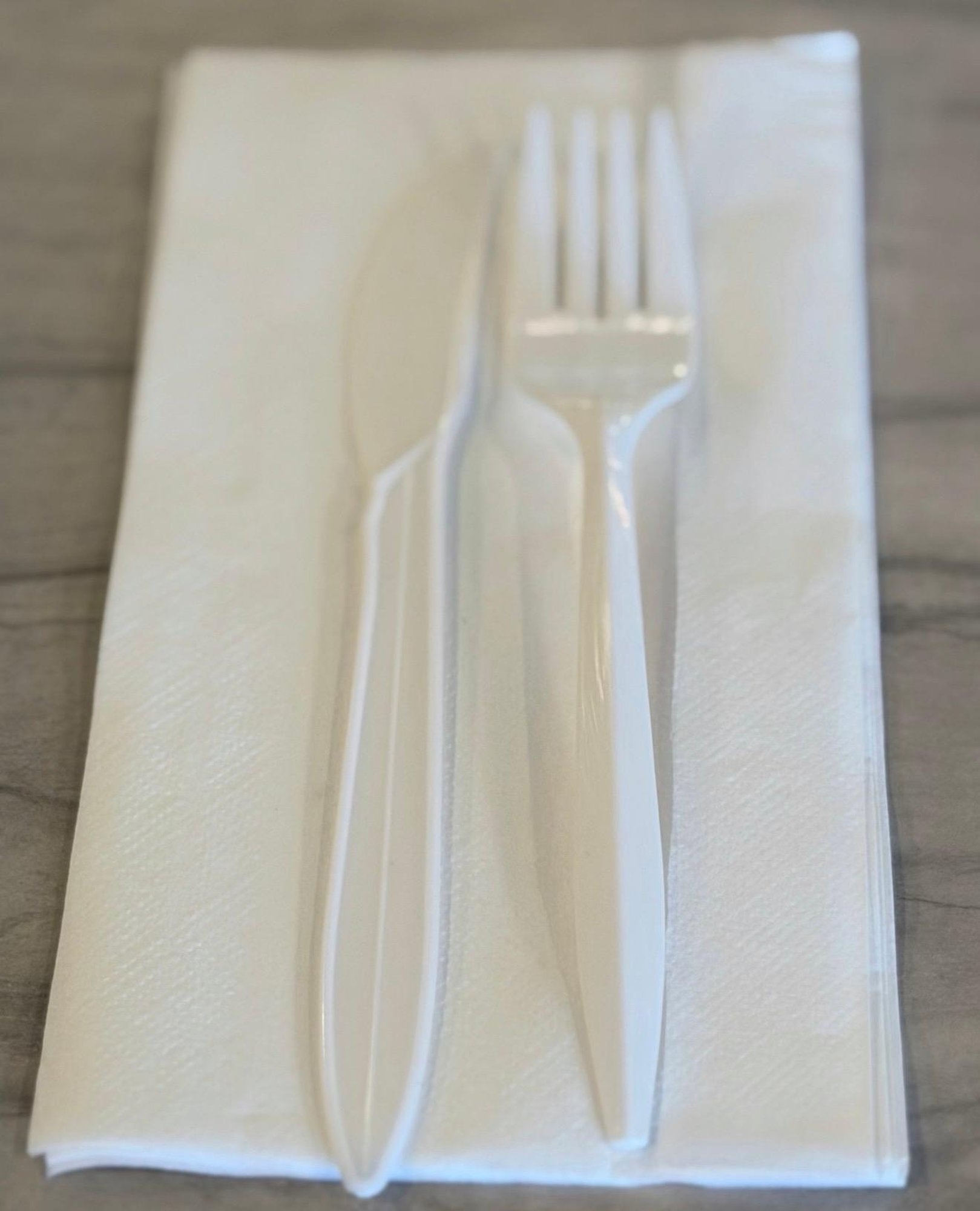 Fork, knife and Napkin