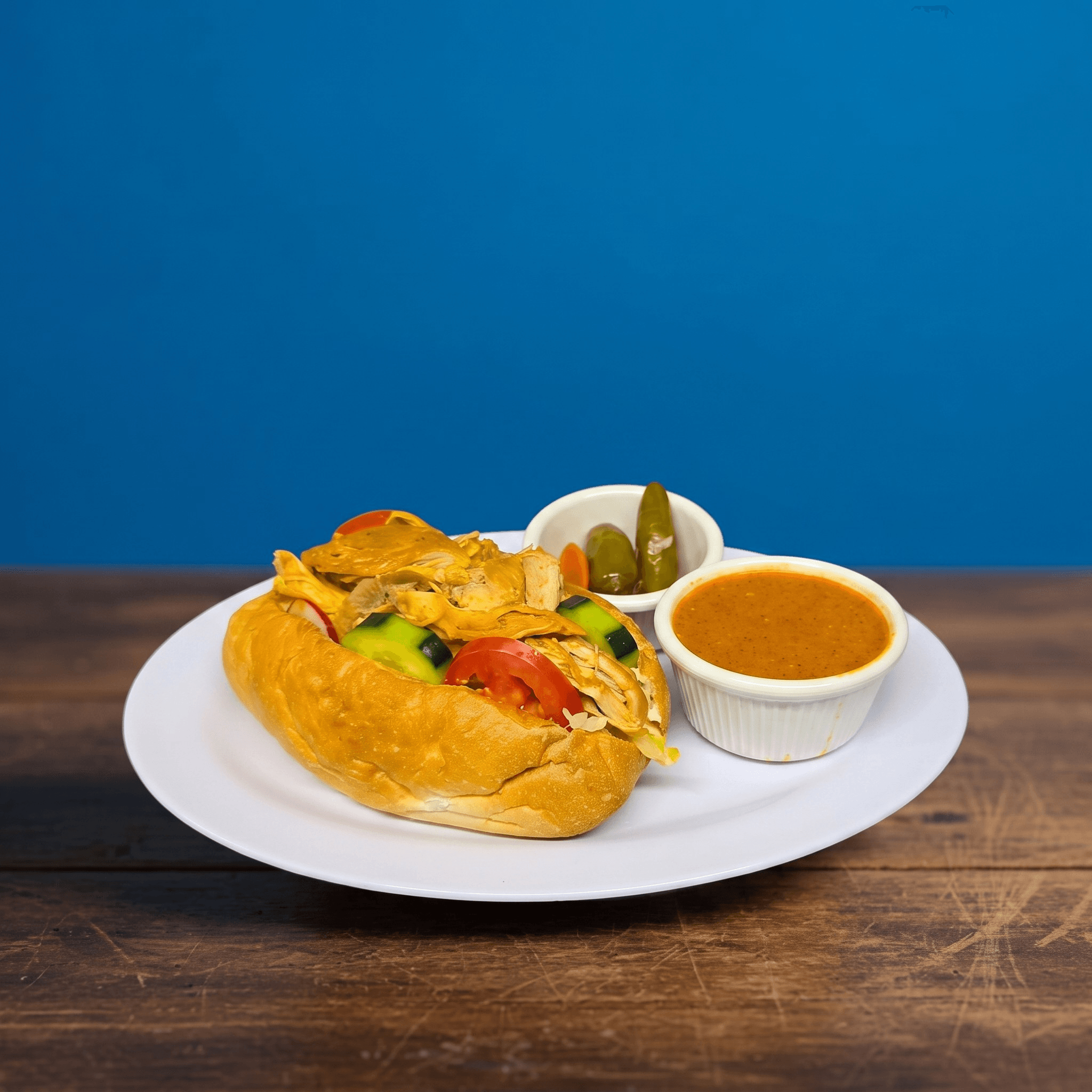 Pan con Pollo Dish