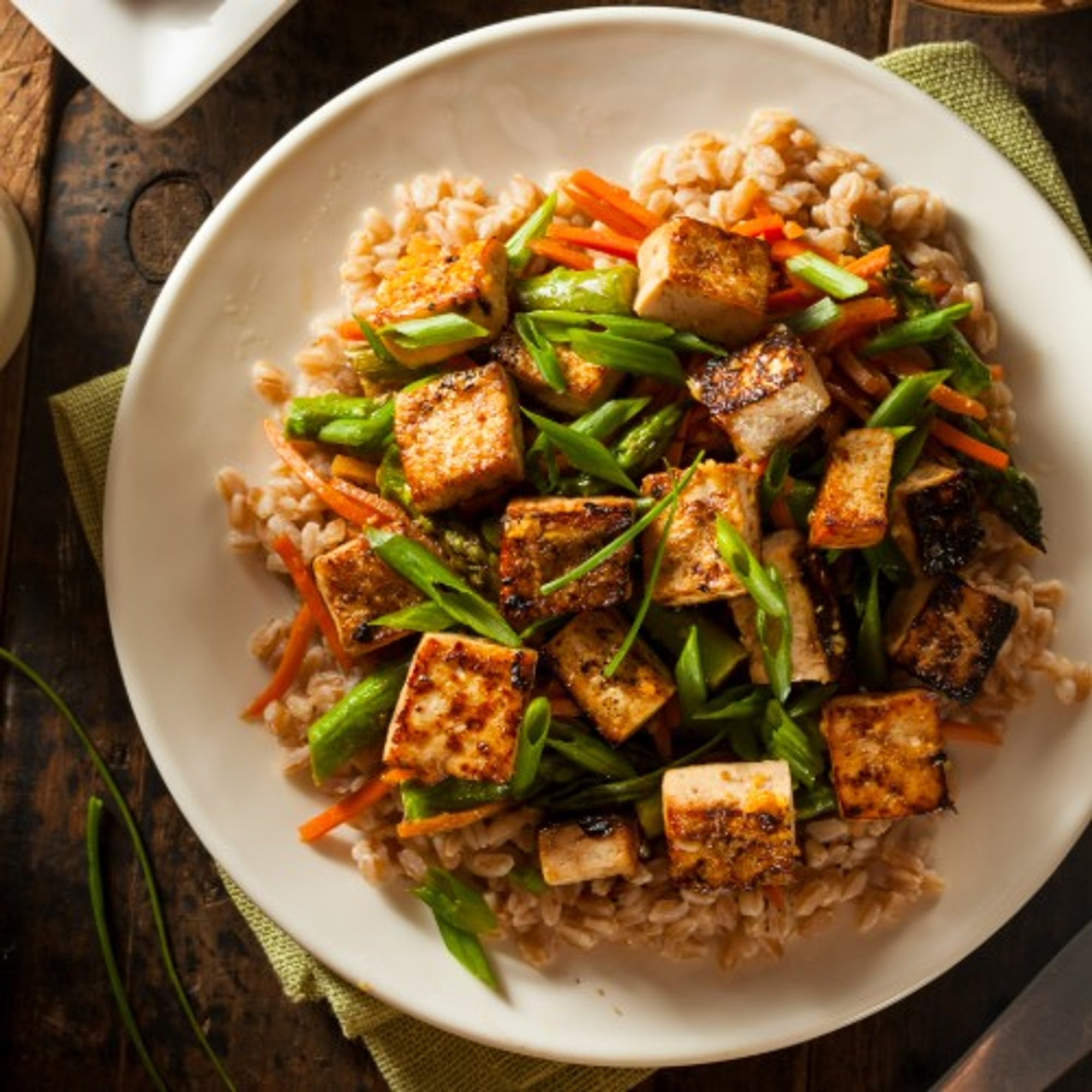 V6. Tofu Broken Rice - Com Dau Hu
