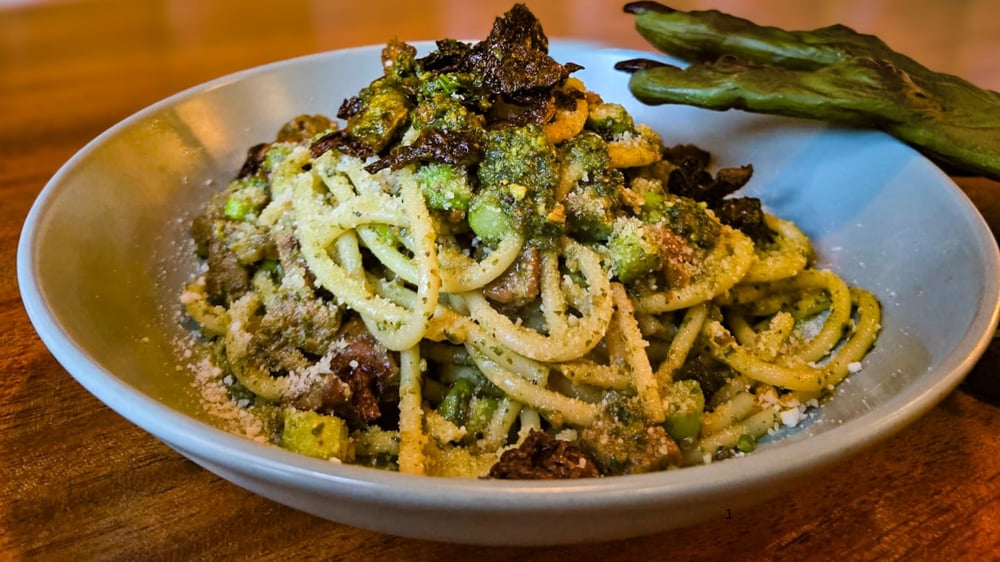 Pistachio Pesto Bucatini