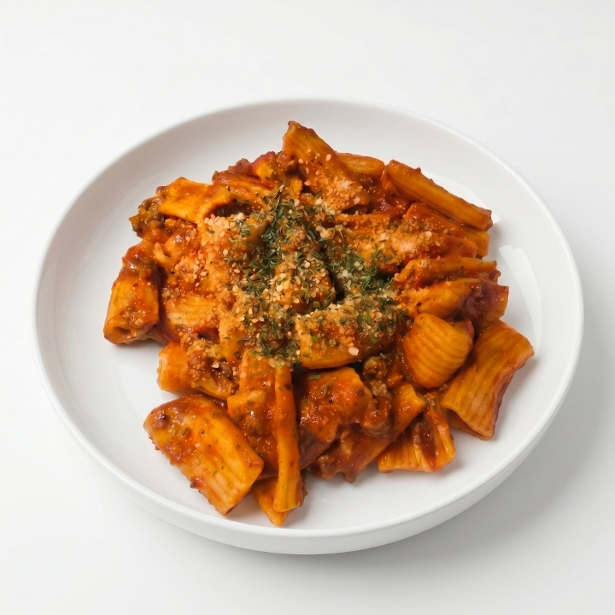 Rigatoni with Meat Sauce - Lunch