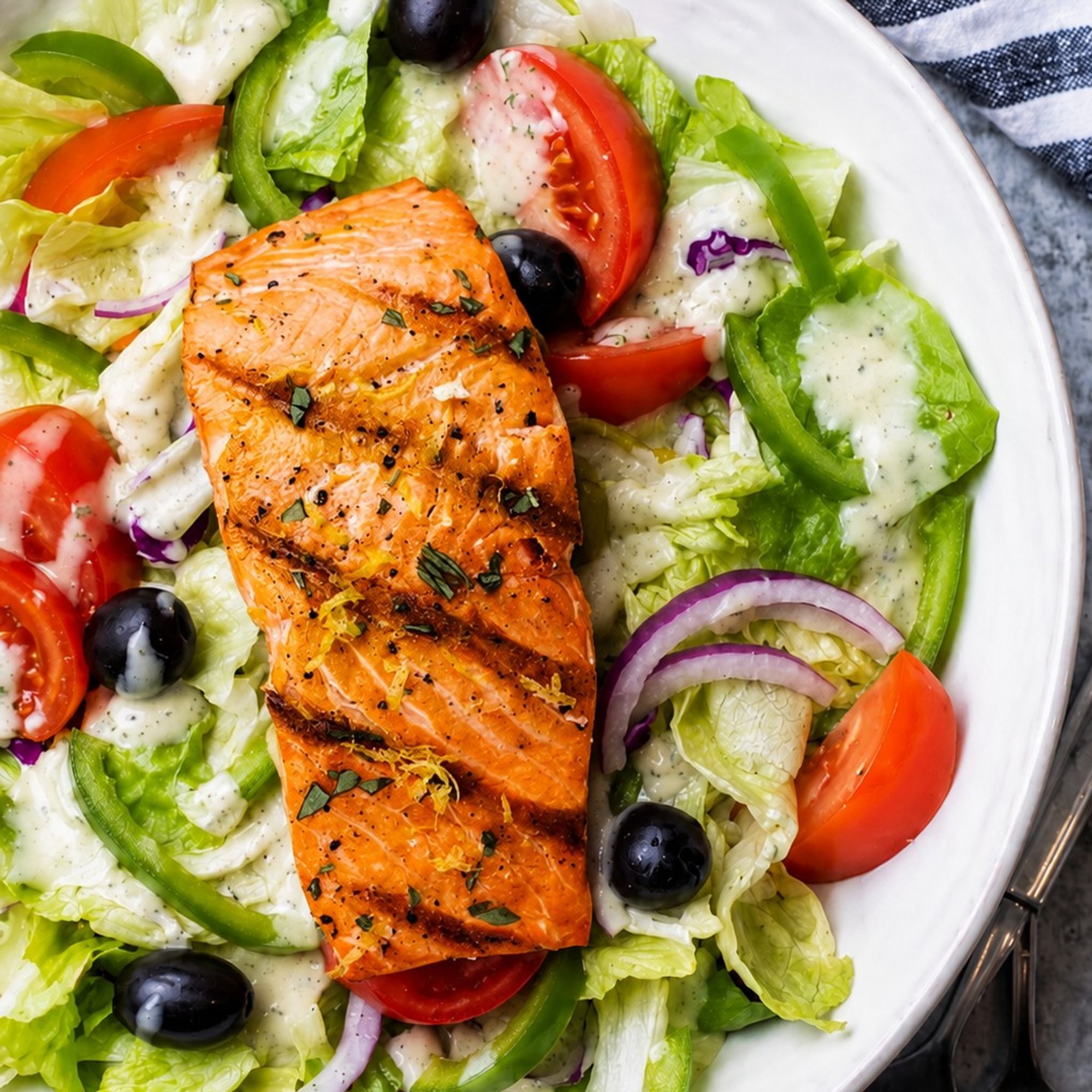 Grilled Salmon Salad
