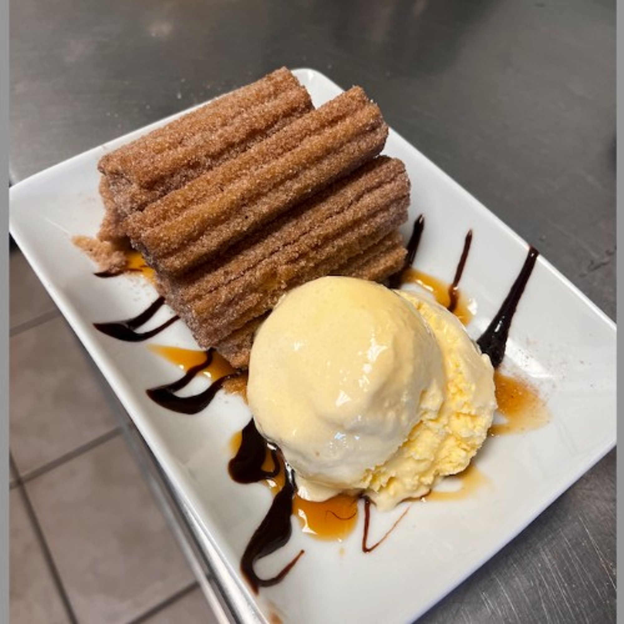 Churros with Ice Cream