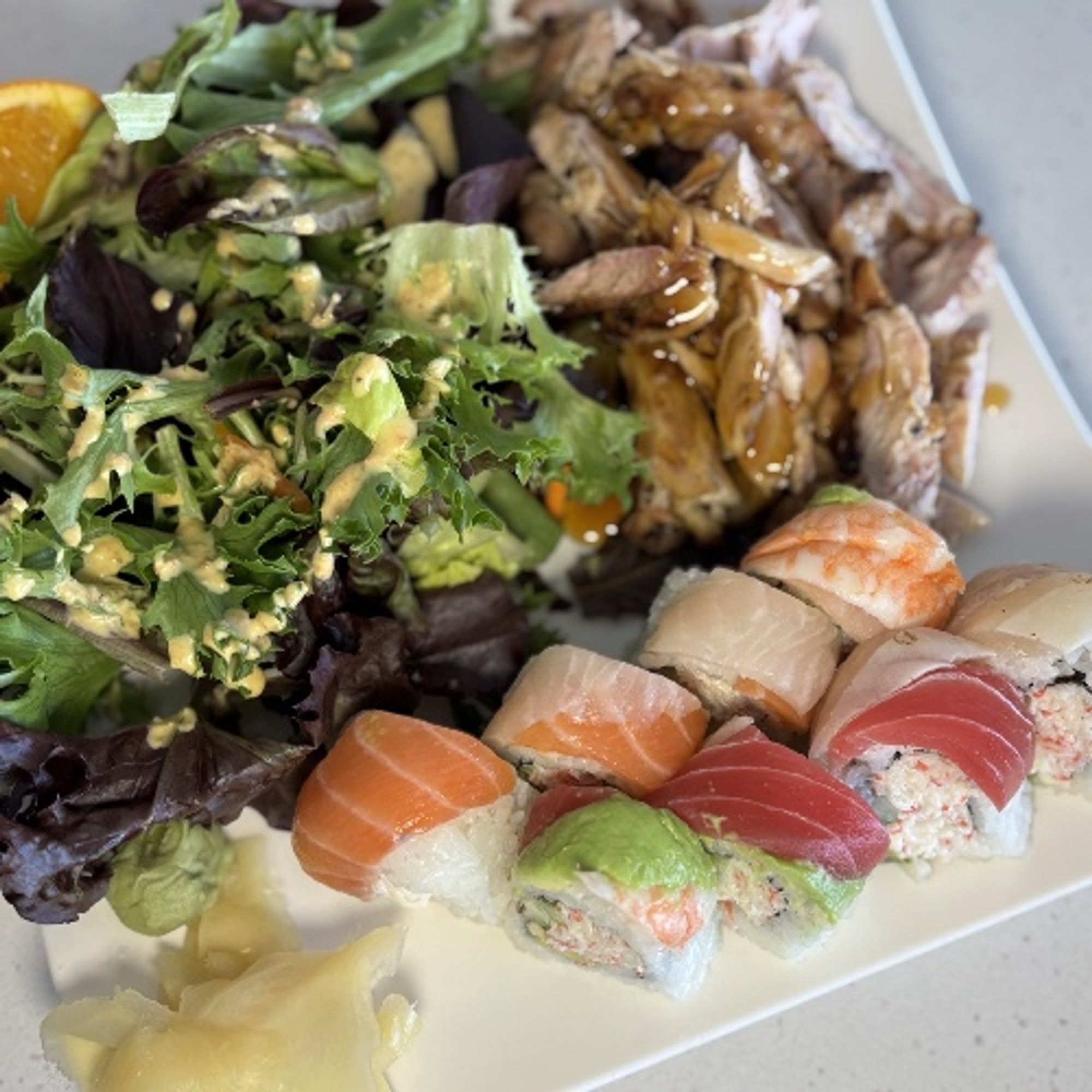 8 Piece Roll and Chicken Teriyaki Combo