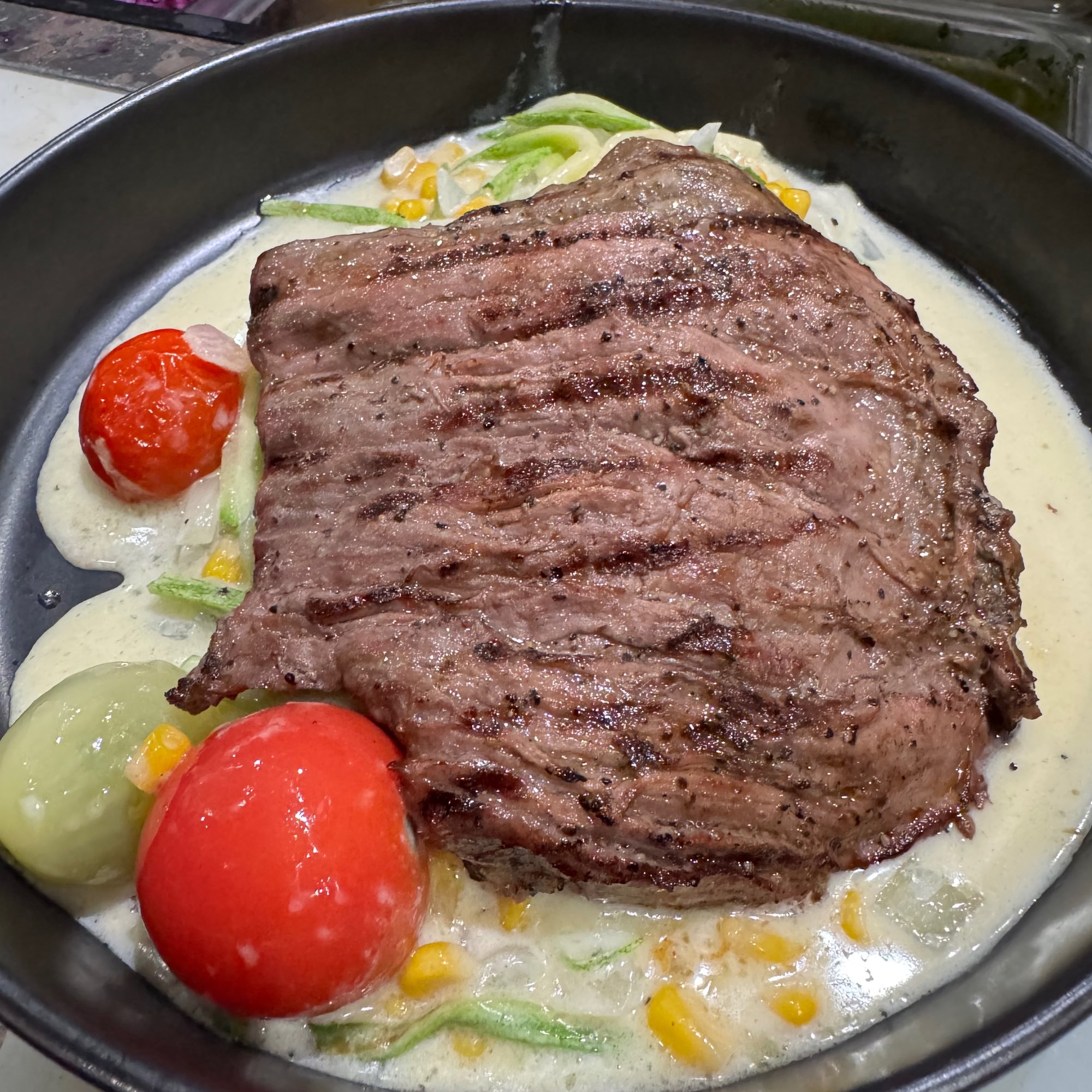 Calabacitas with Arrachera