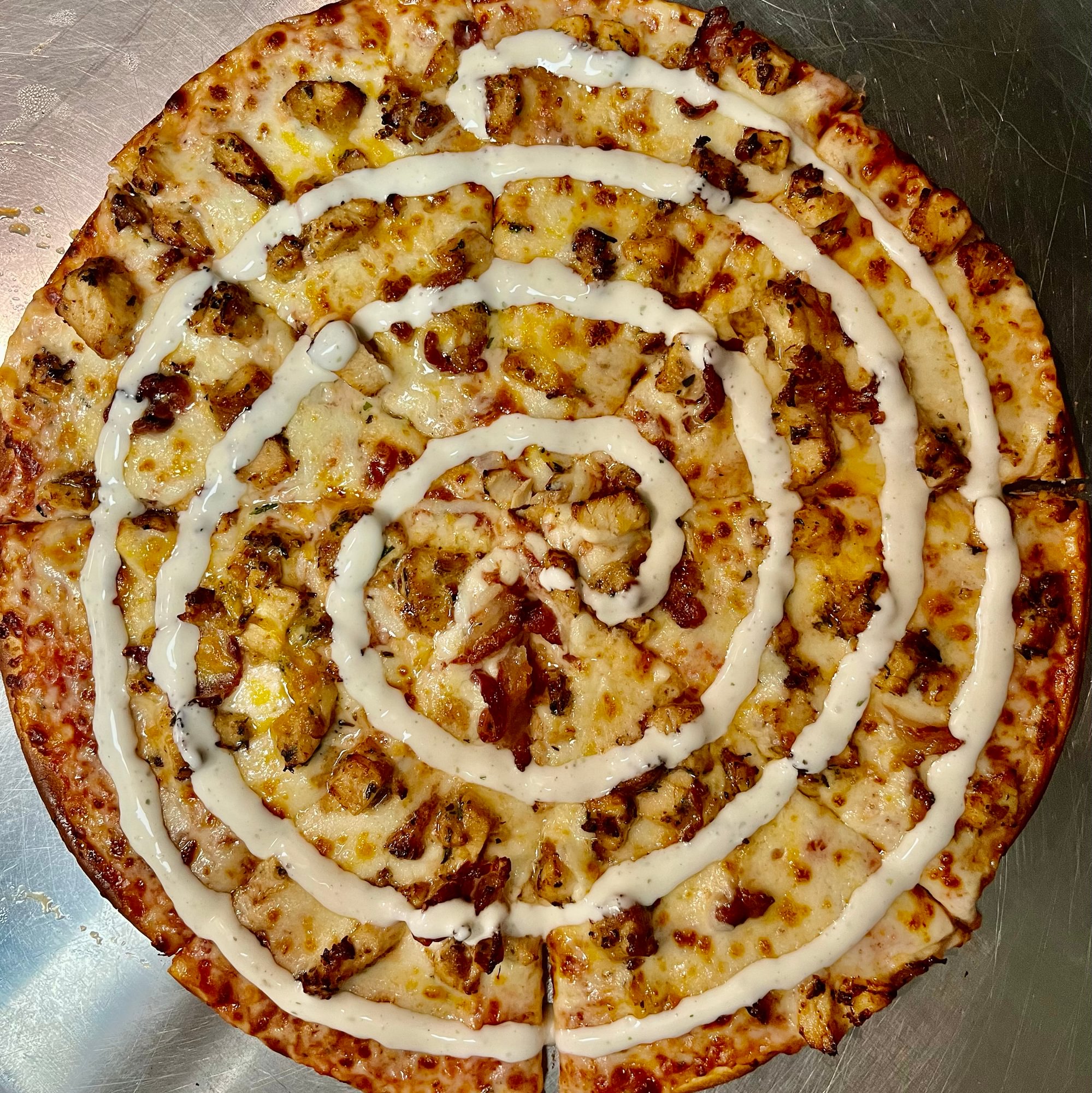 Chicken Bacon Ranch Pizza