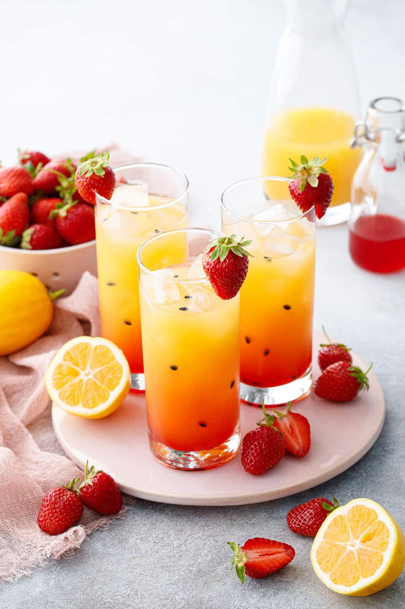 Passion fruit lemonade