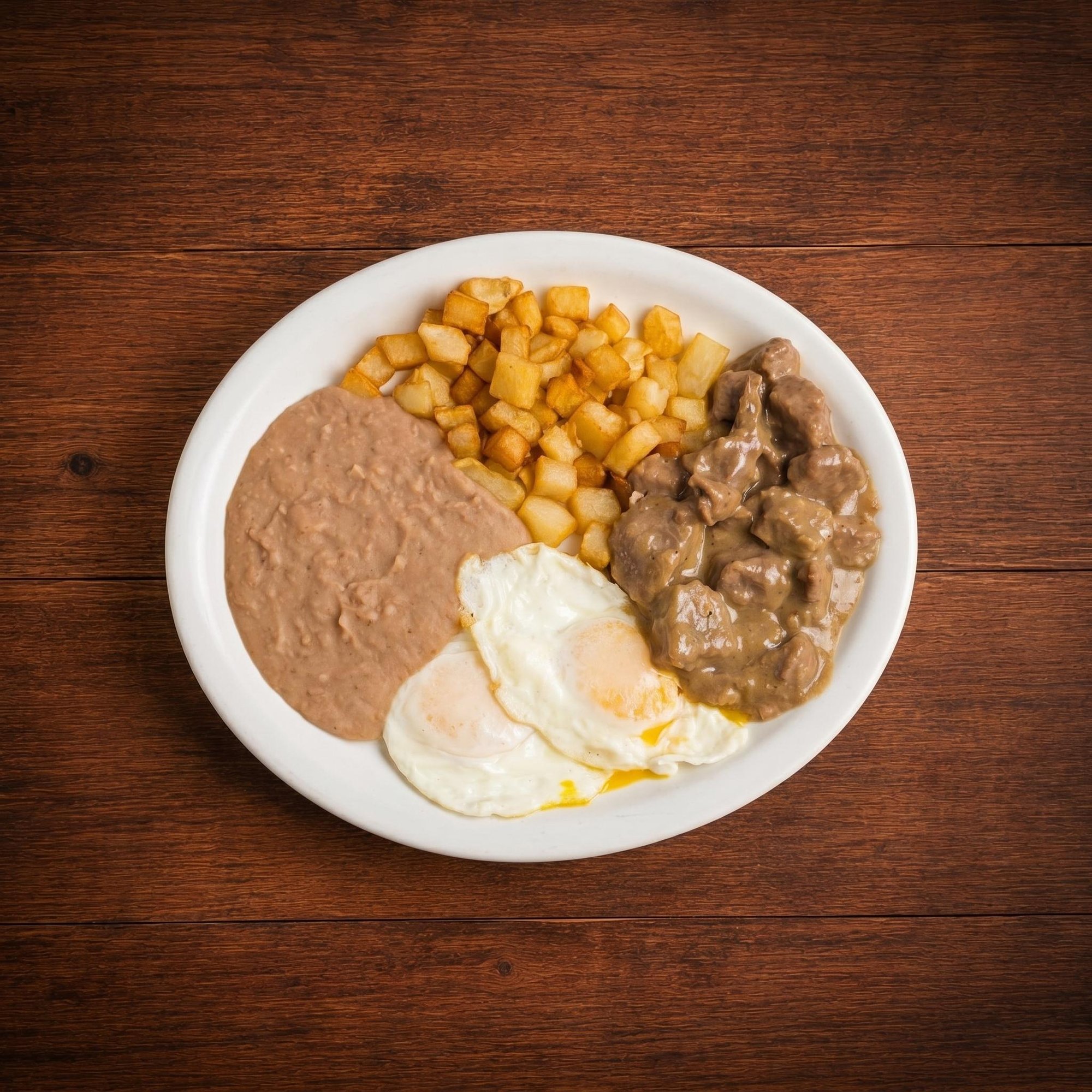 Huevos Rancheros Carne Guisada