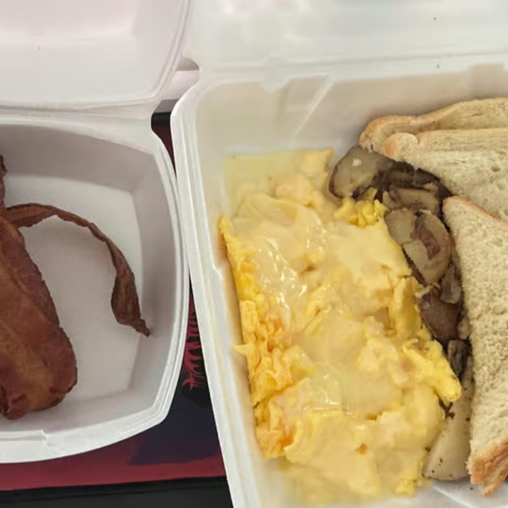2 Eggs, Homefries, Choice of Toast & Choice of Meat