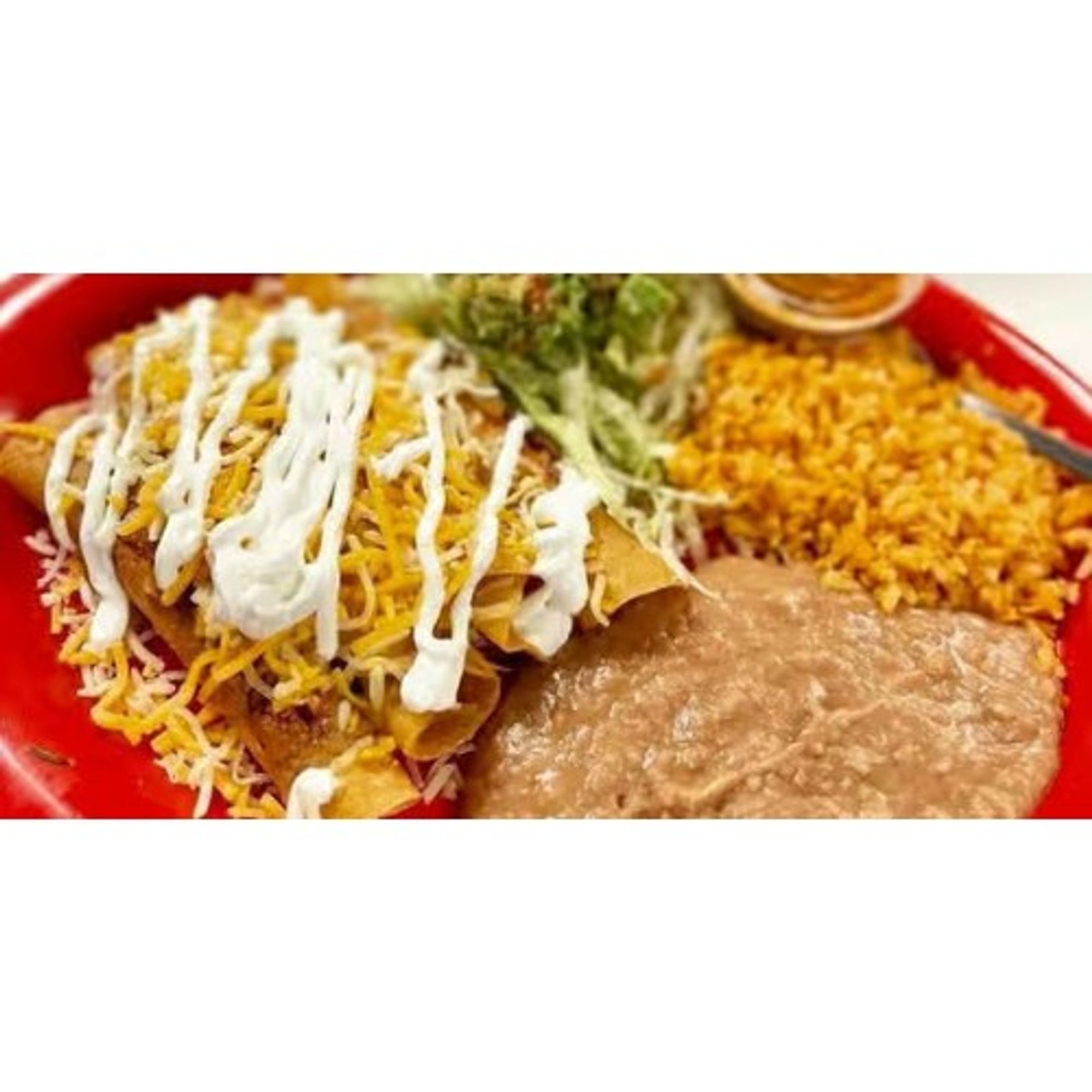 Chicken Flautas Plate