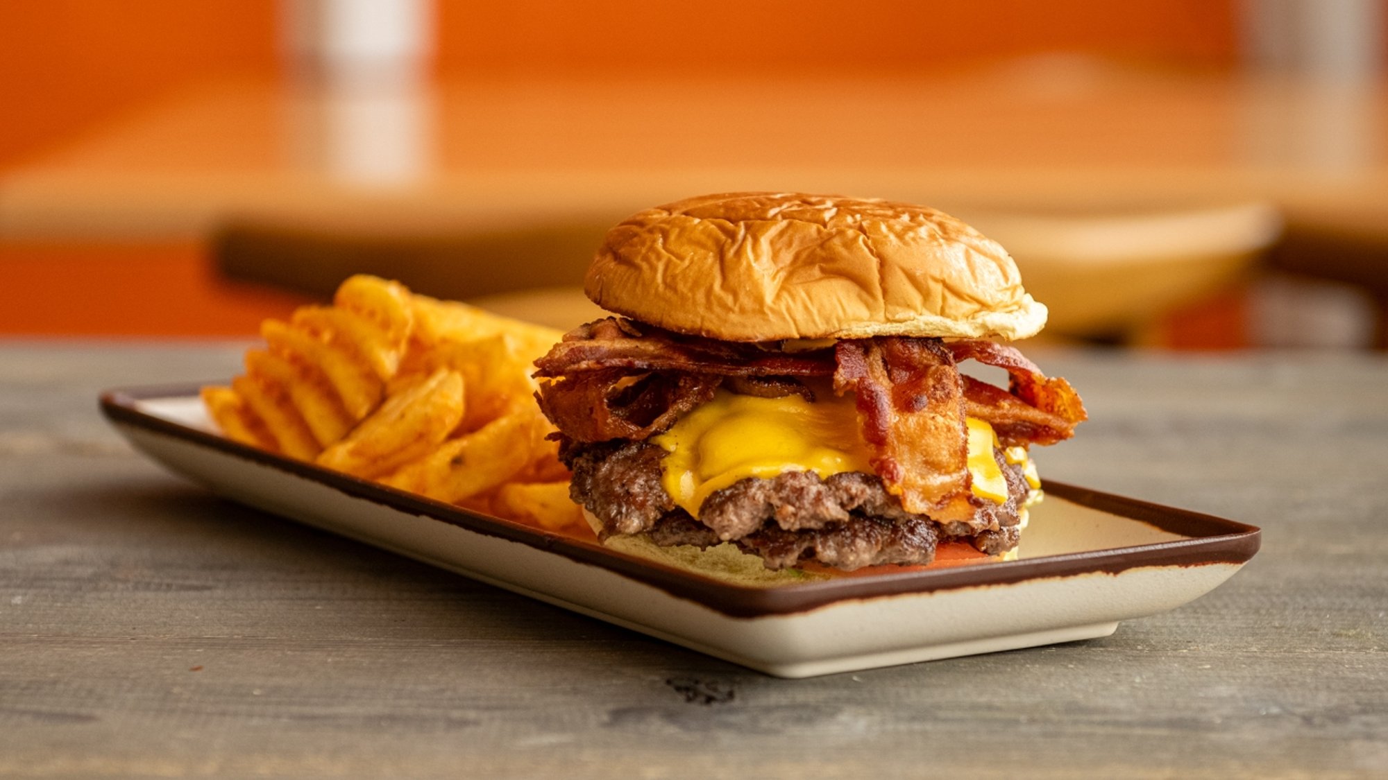 Bacon Cheeseburger with Side Fries