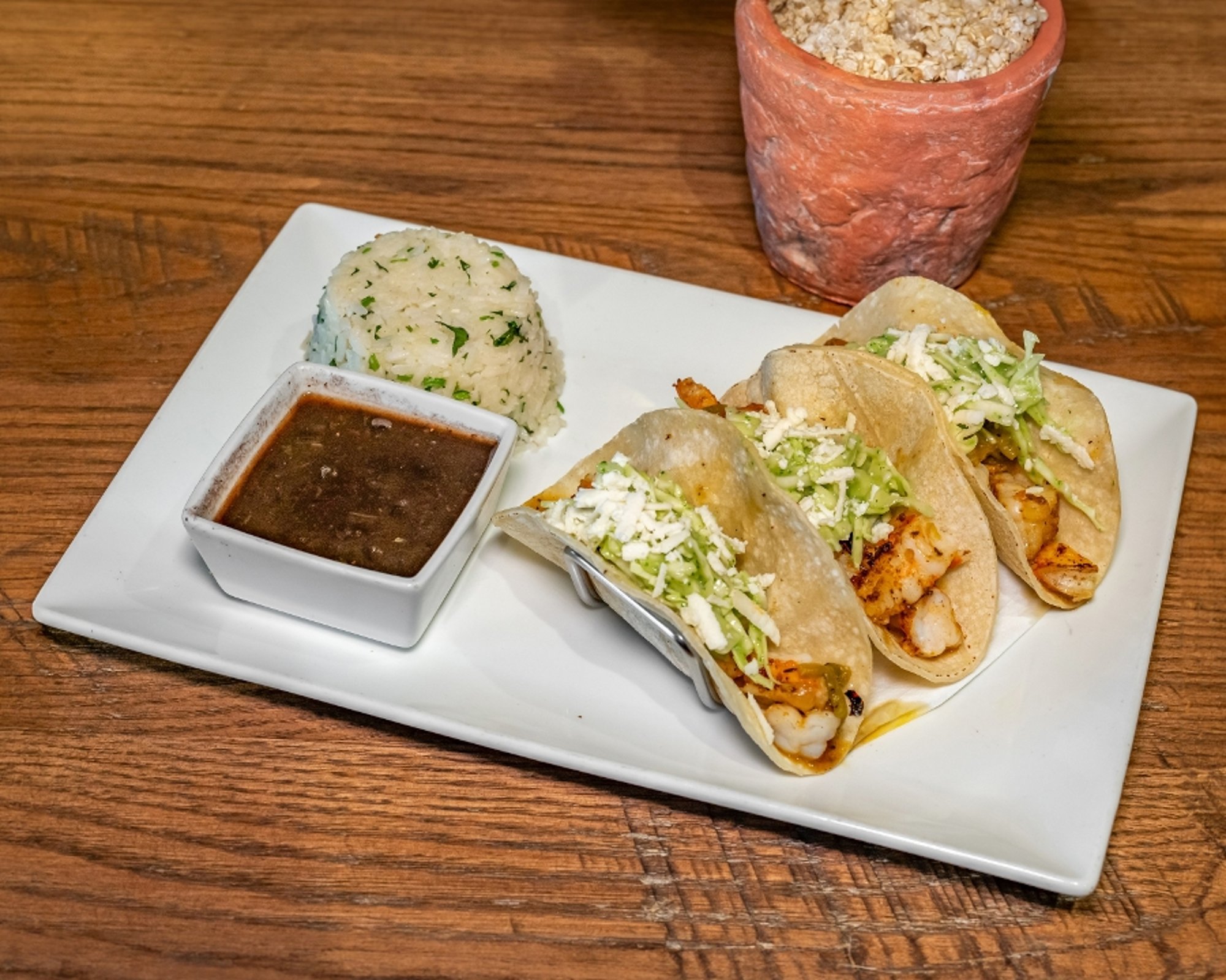 Green Chili Shrimp Tacos