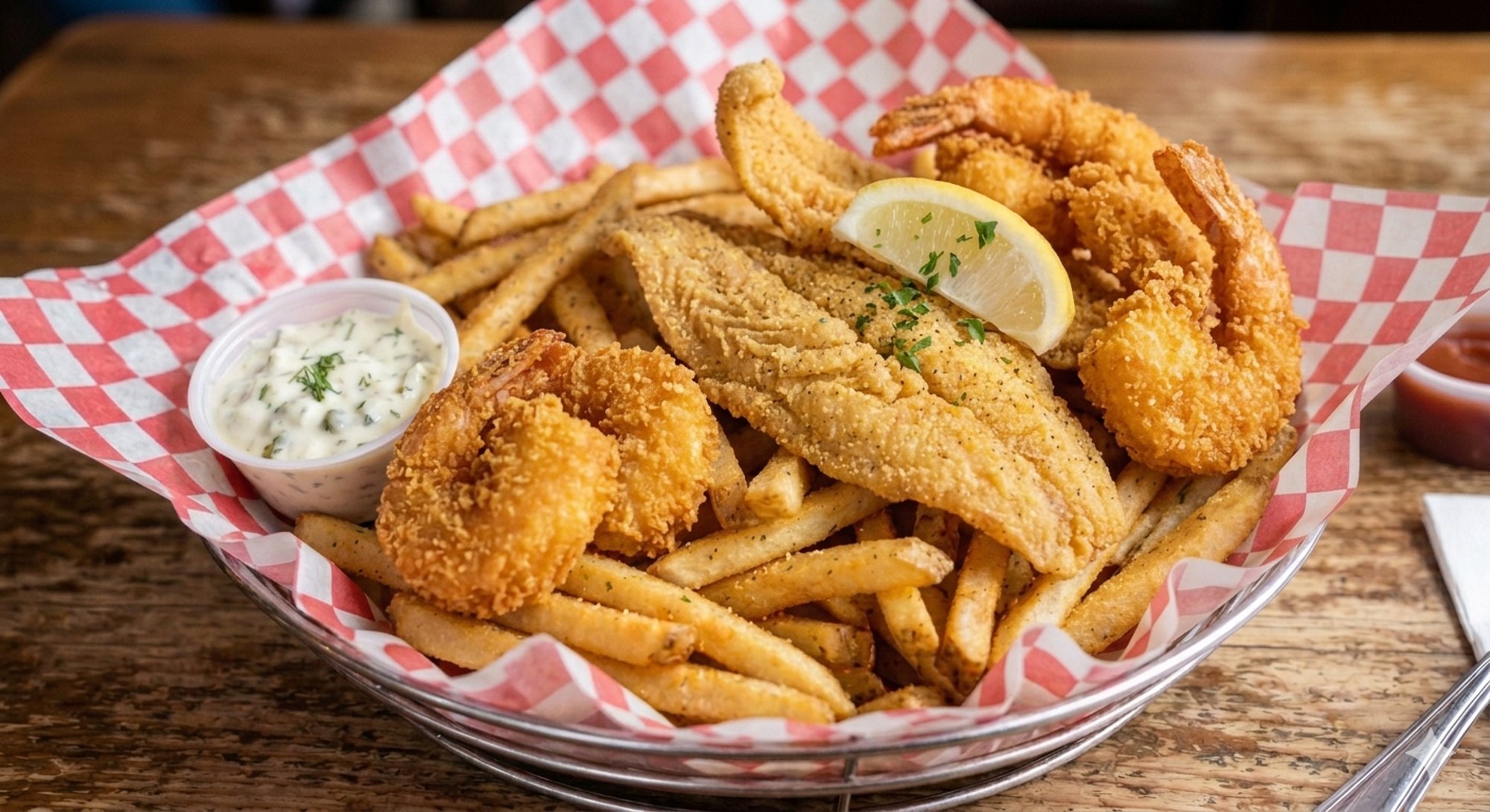 2 Piece Whiting & 4 Jumbo Shrimp