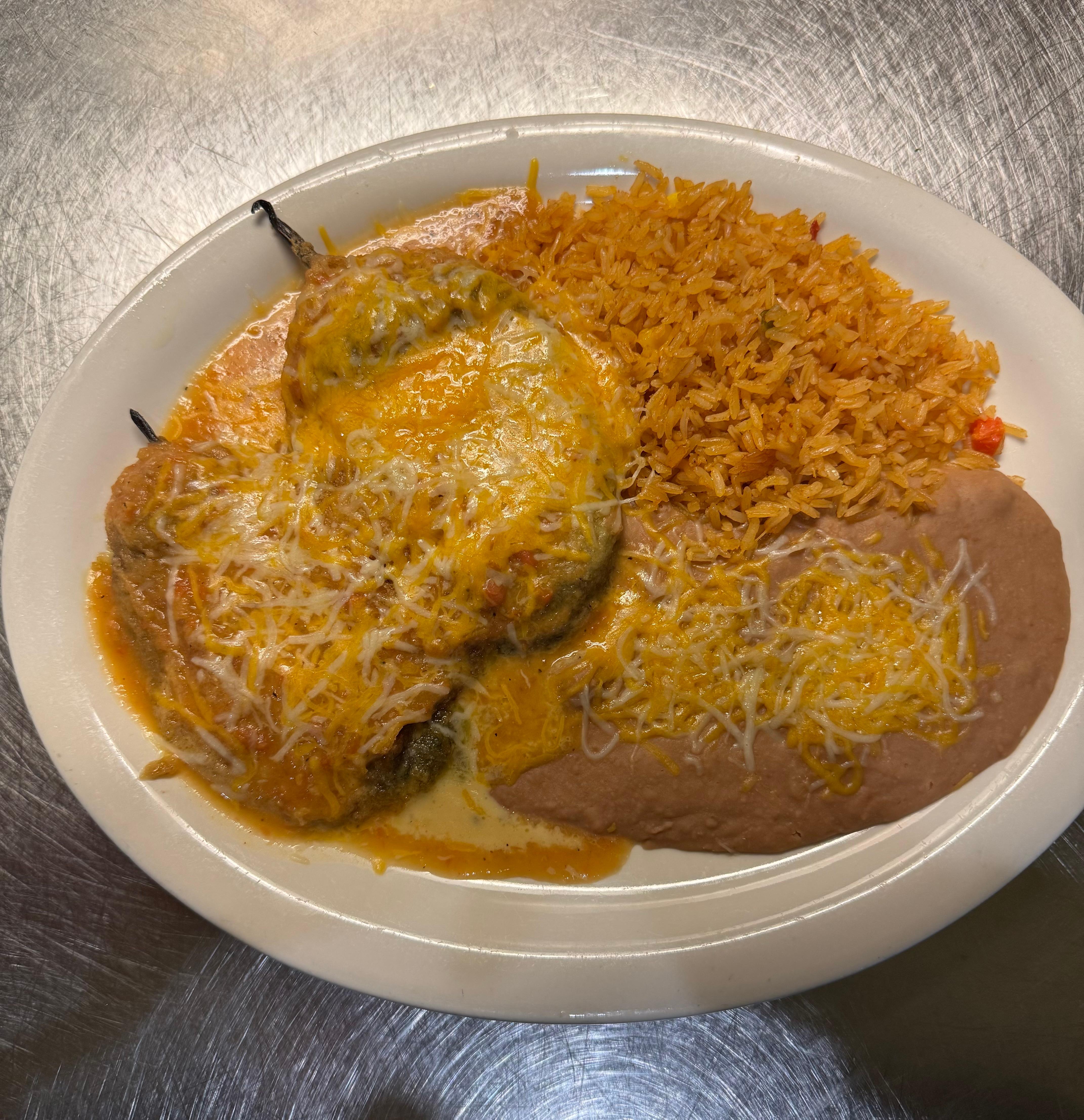 Chiles Rellenos Platter
