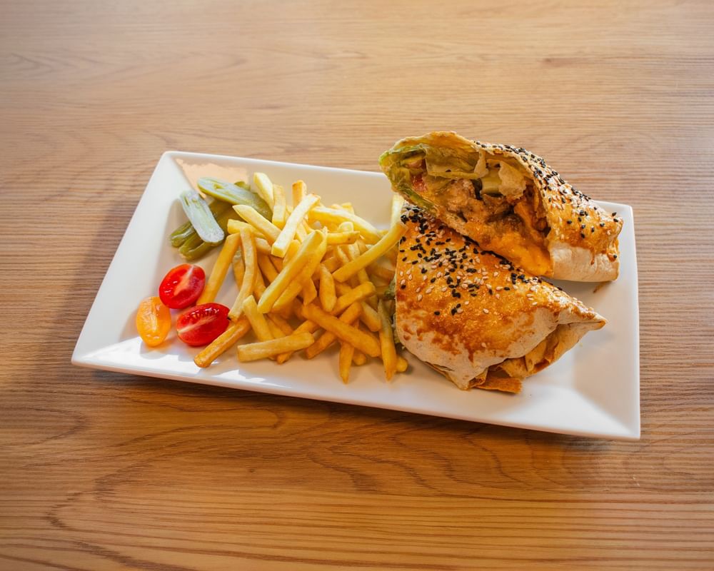 Baked Beef Shawarma W/Fries