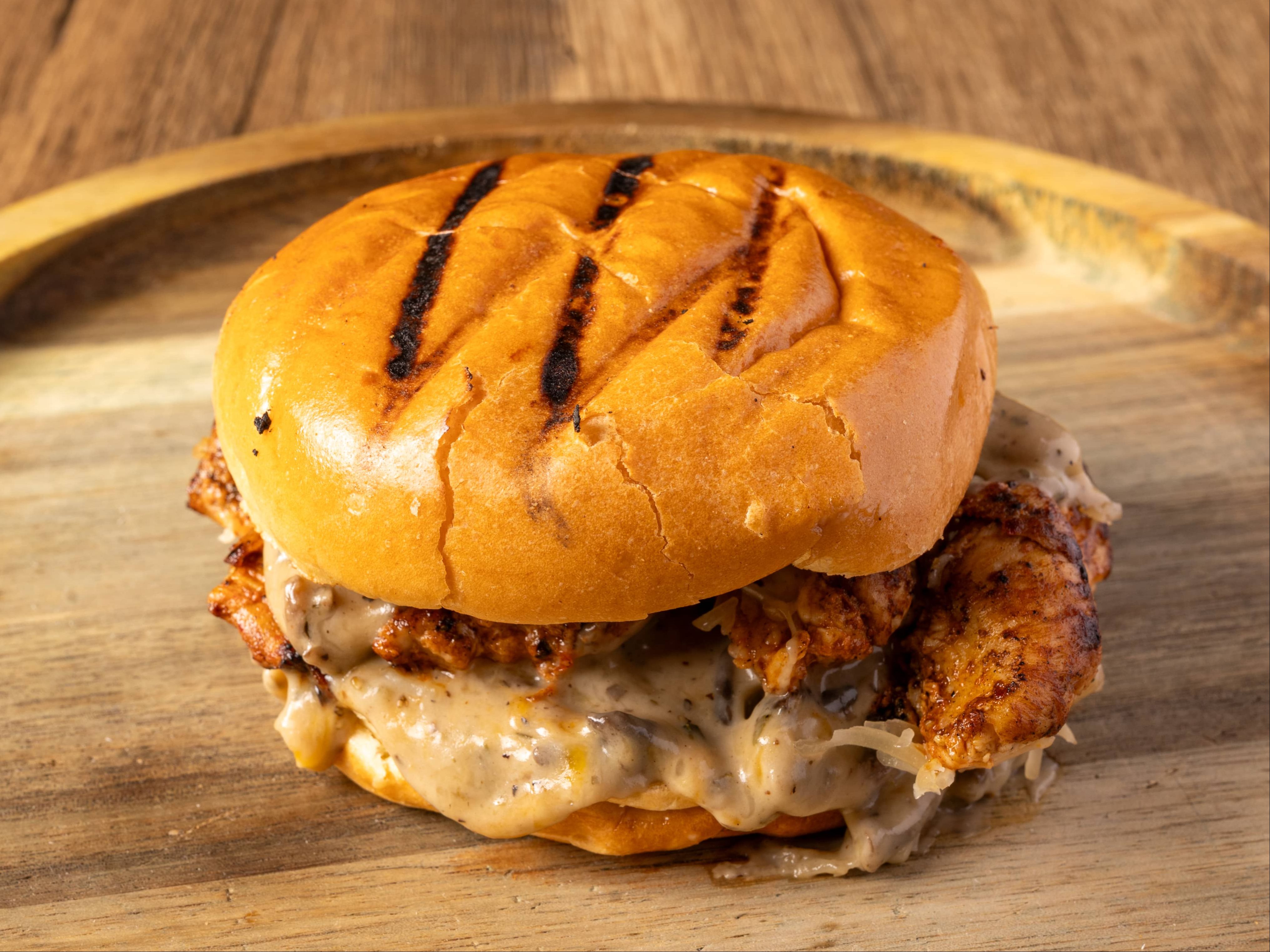 Mushroom Chicken Burger