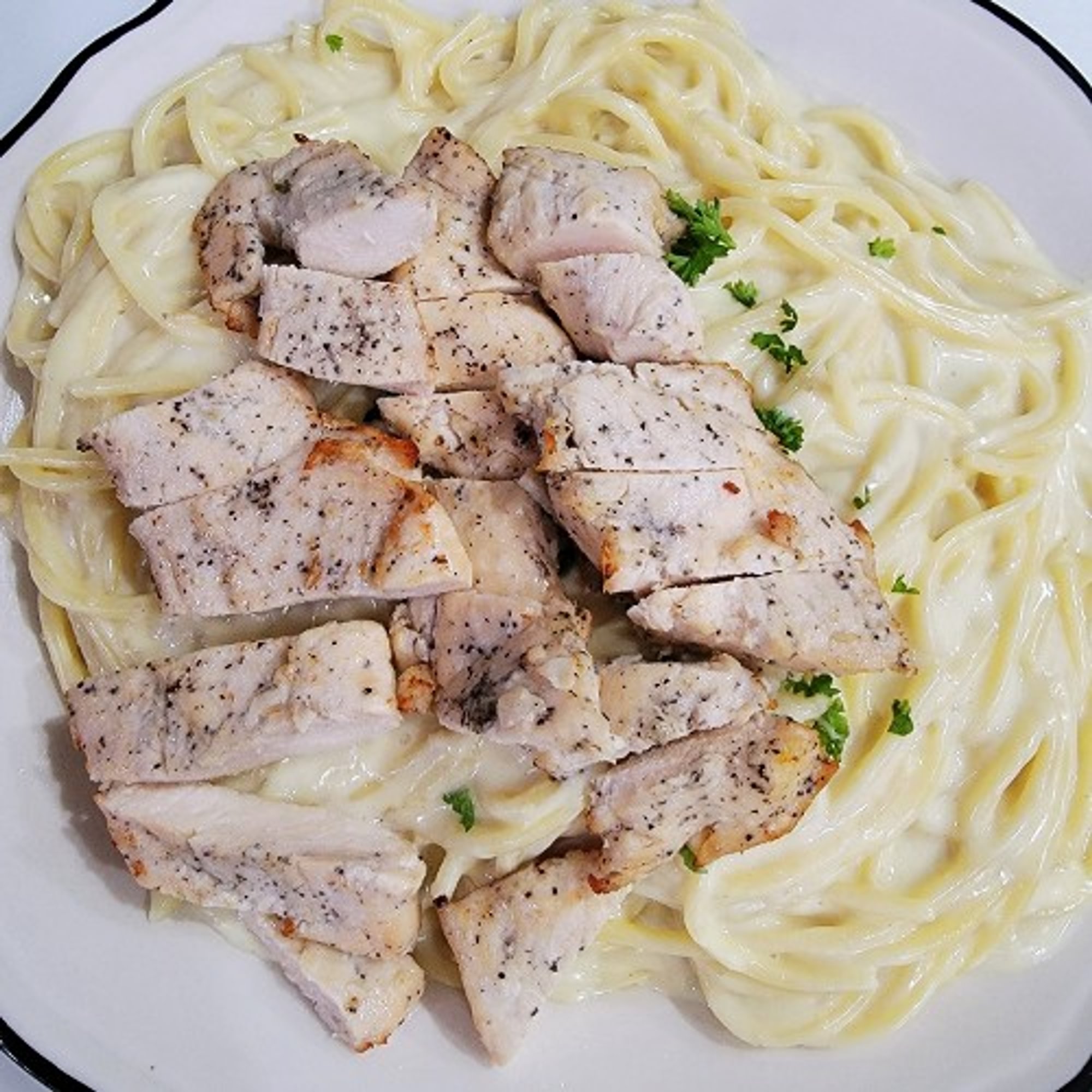 Chicken Alfredo with Spaghetti and/or Ravioli
