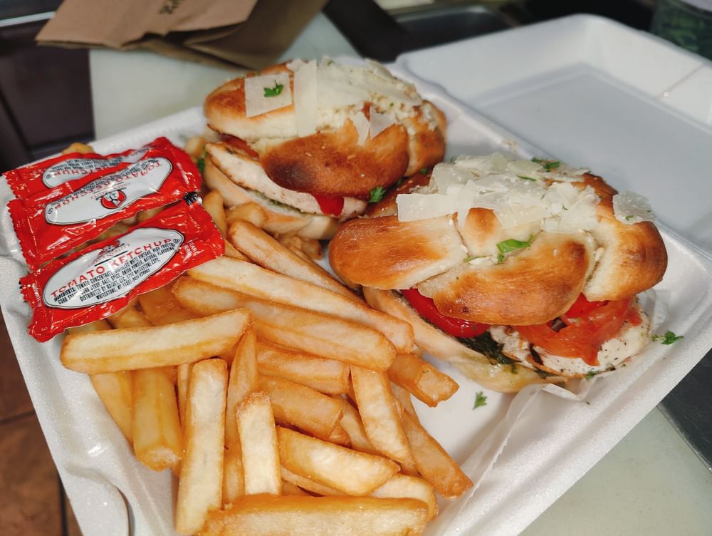 Chicken Pesto Garlic Knots Sandwich