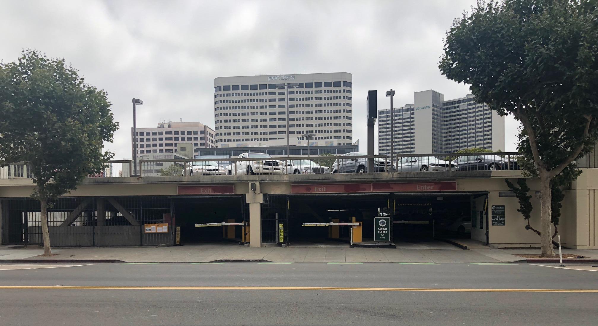 Telegraph Plaza Garage front view
