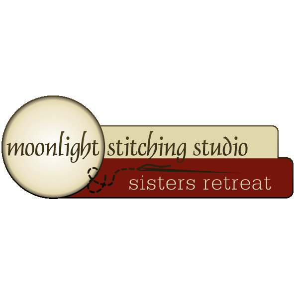 Moonlight Stitching Studio &amp; Sisters Retreat Logo