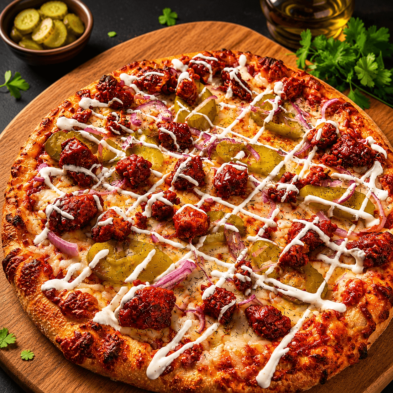 Lighthouse Hot Chicken Pizza