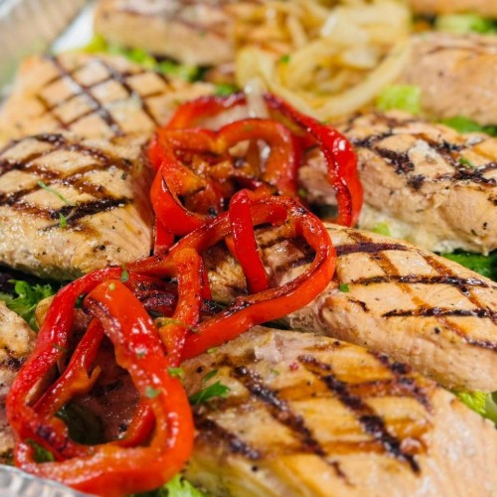 Grilled Salmon Tray