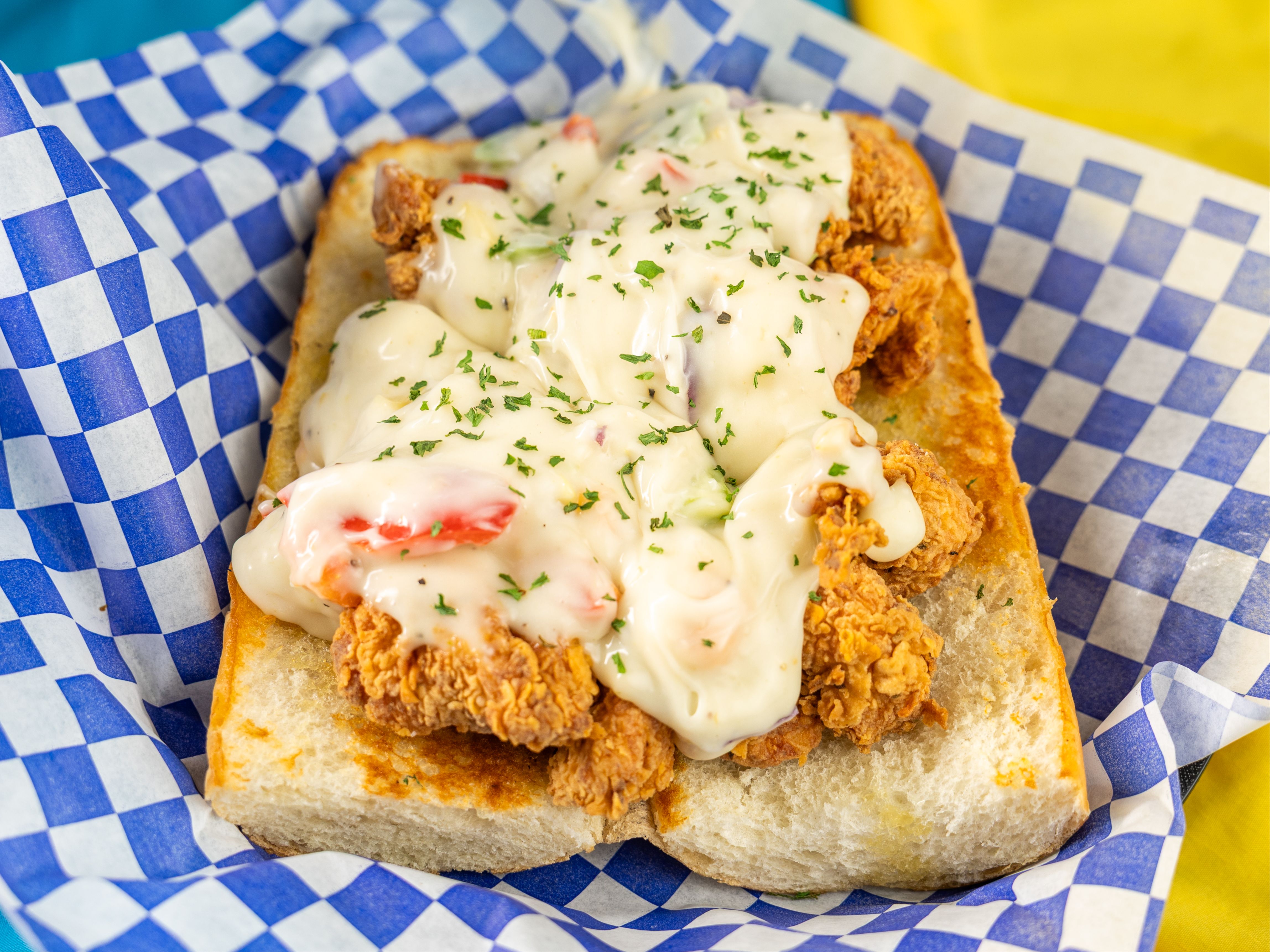 Open Face Chicken Po Boy