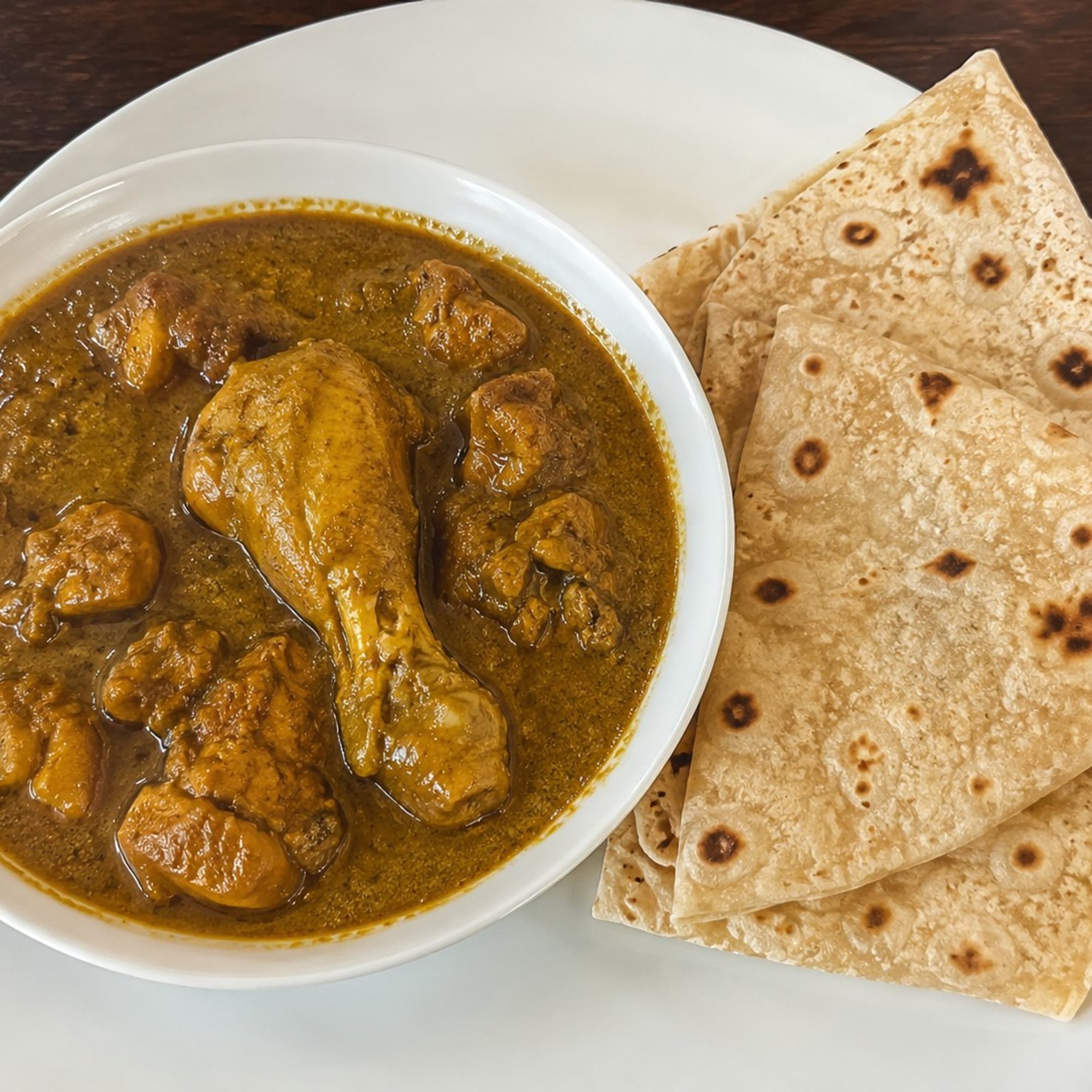 Caribbean Style Curry Chicken Roti (No Sides)