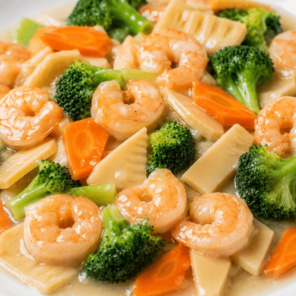 Shrimp with Fresh Broccoli