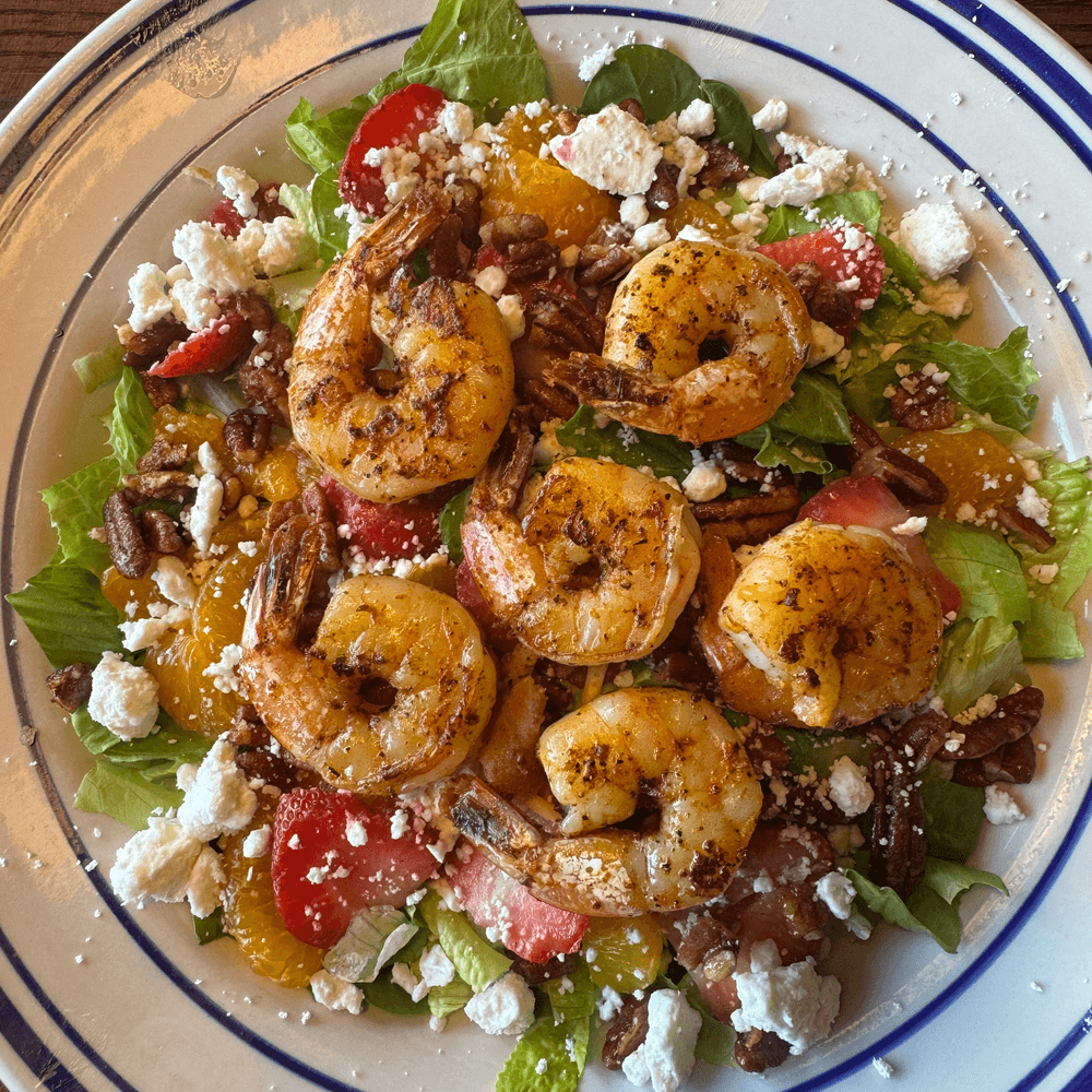 Blackened Shrimp Strawberry Salad