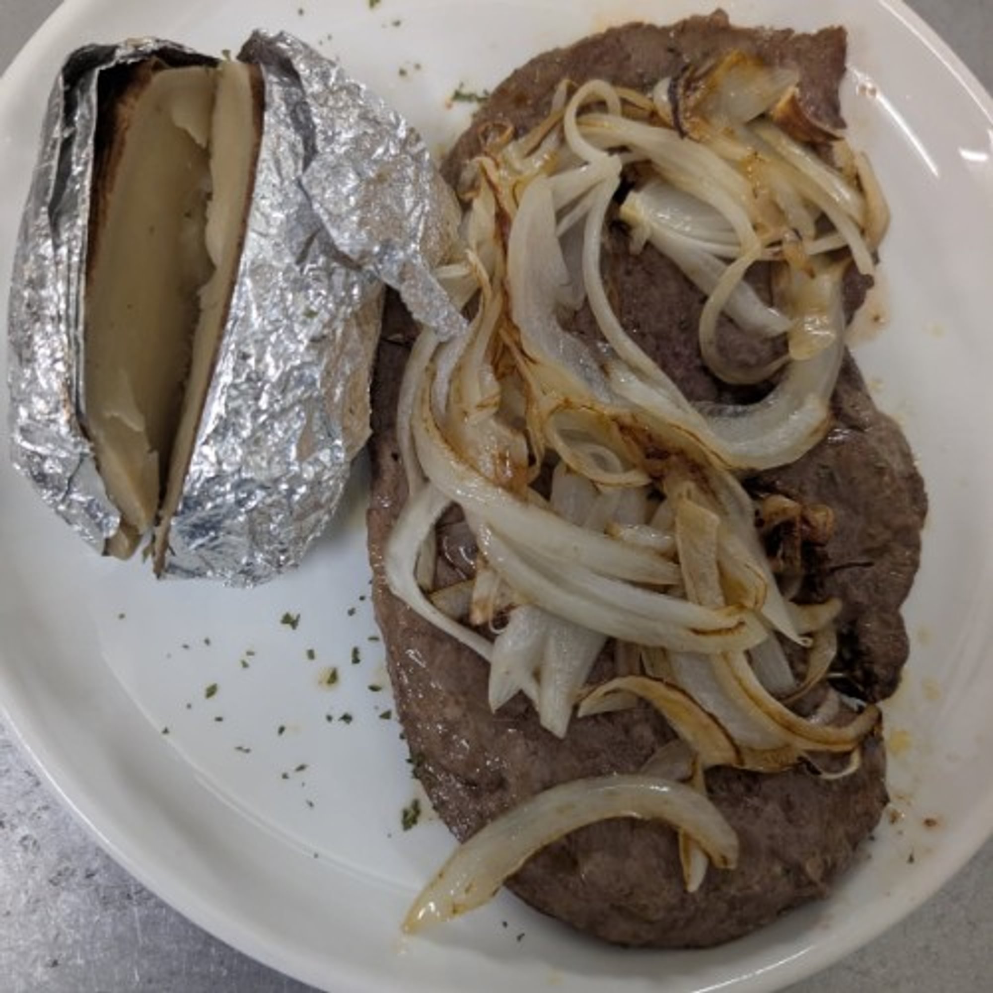 Grilled Beef Liver Onions Dinner
