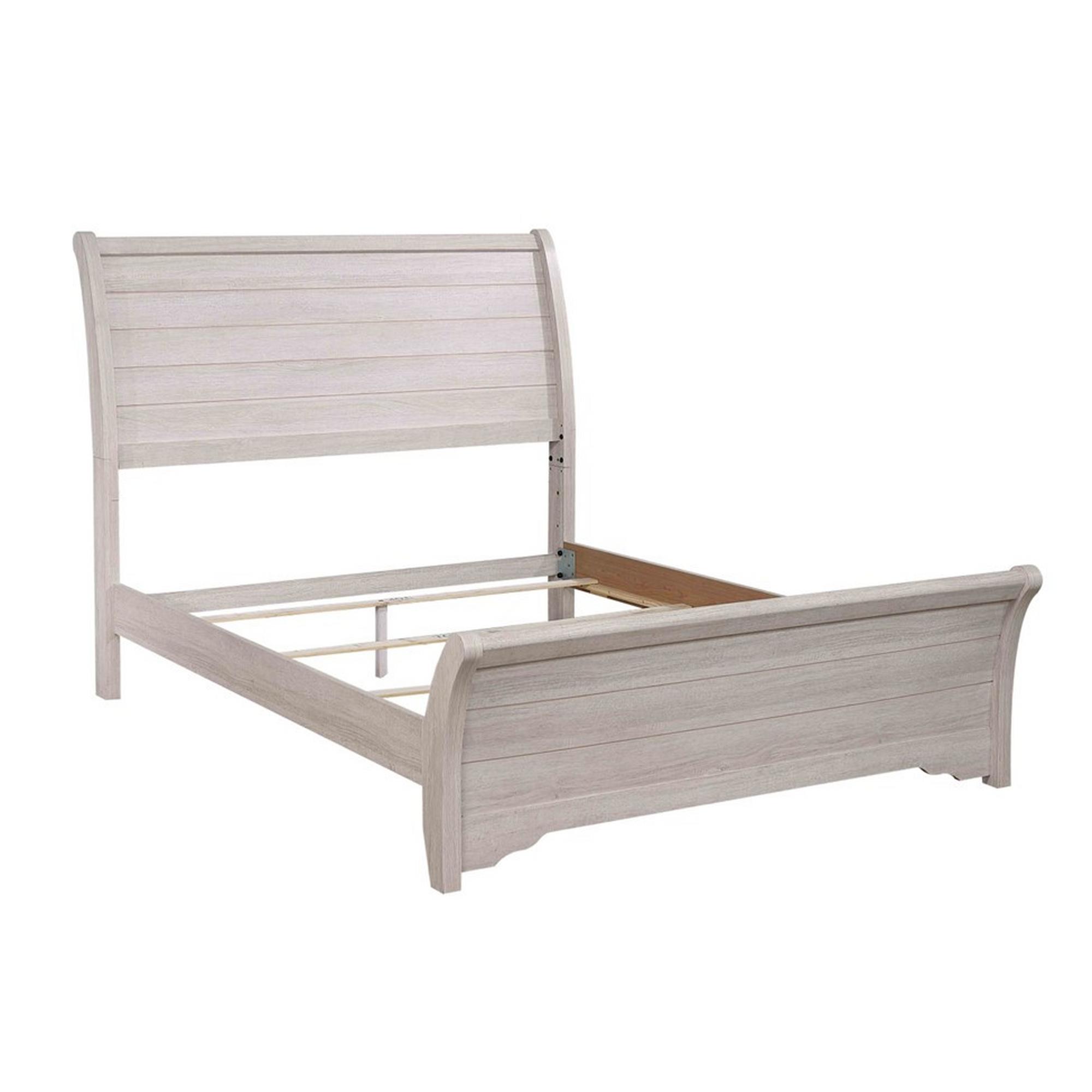 Queen Coralee Bed - Chalk Gray