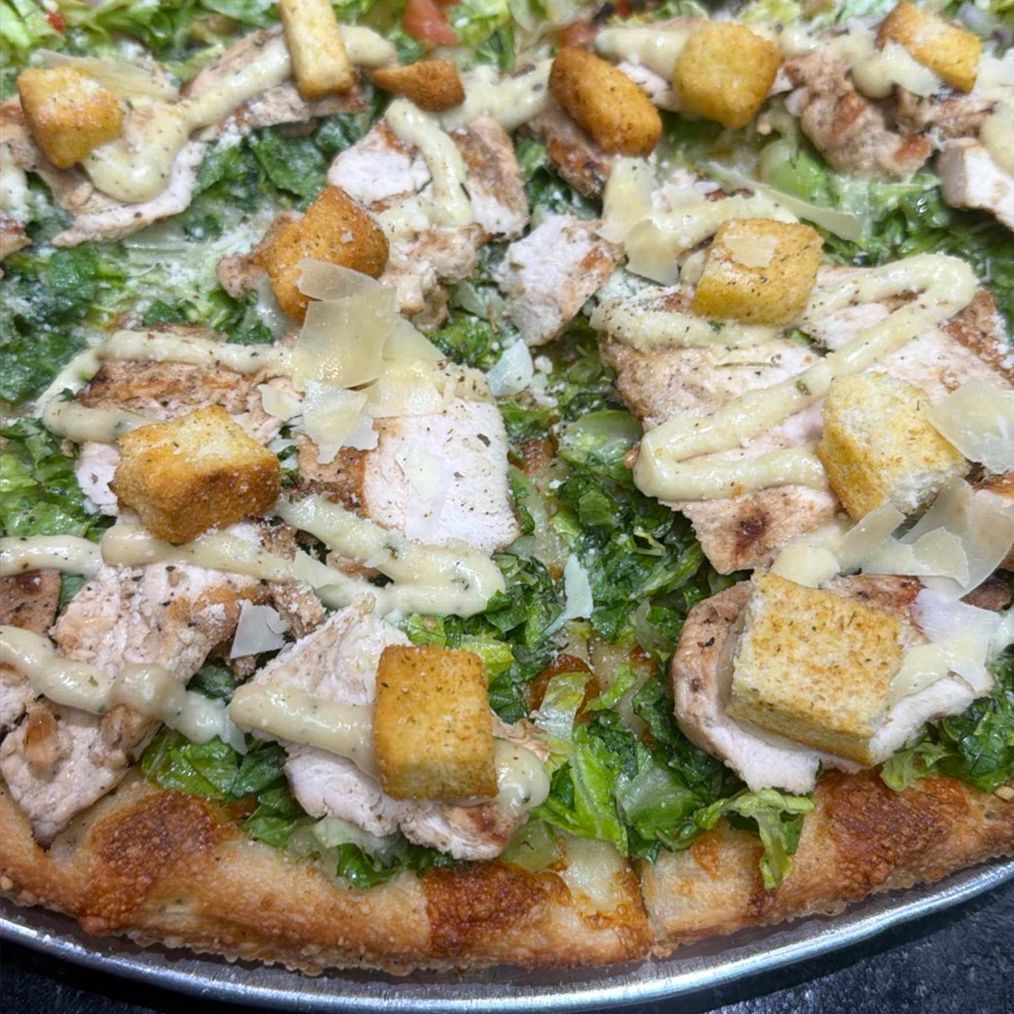 Grilled Chicken Caesar Pie