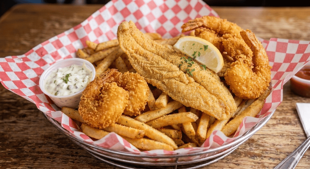2 Piece Catfish & 4 Jumbo Shrimp