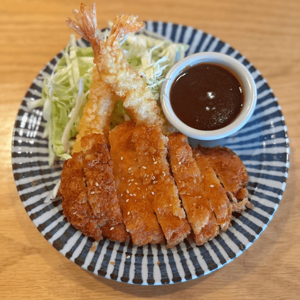 Katsu Pork and Shrimp with Rice