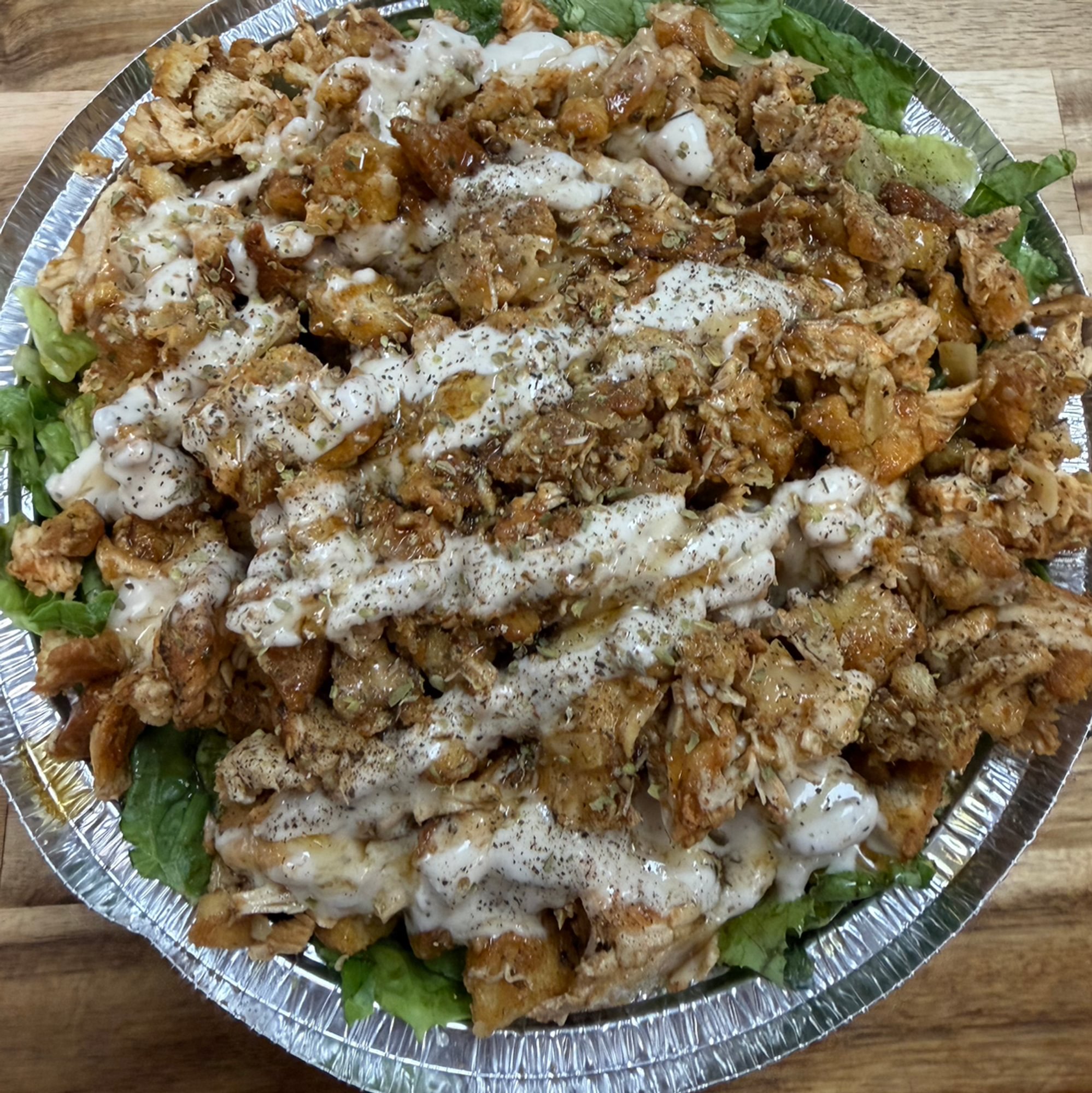 Hot Honey Chopped Chicken Caesar Bowl